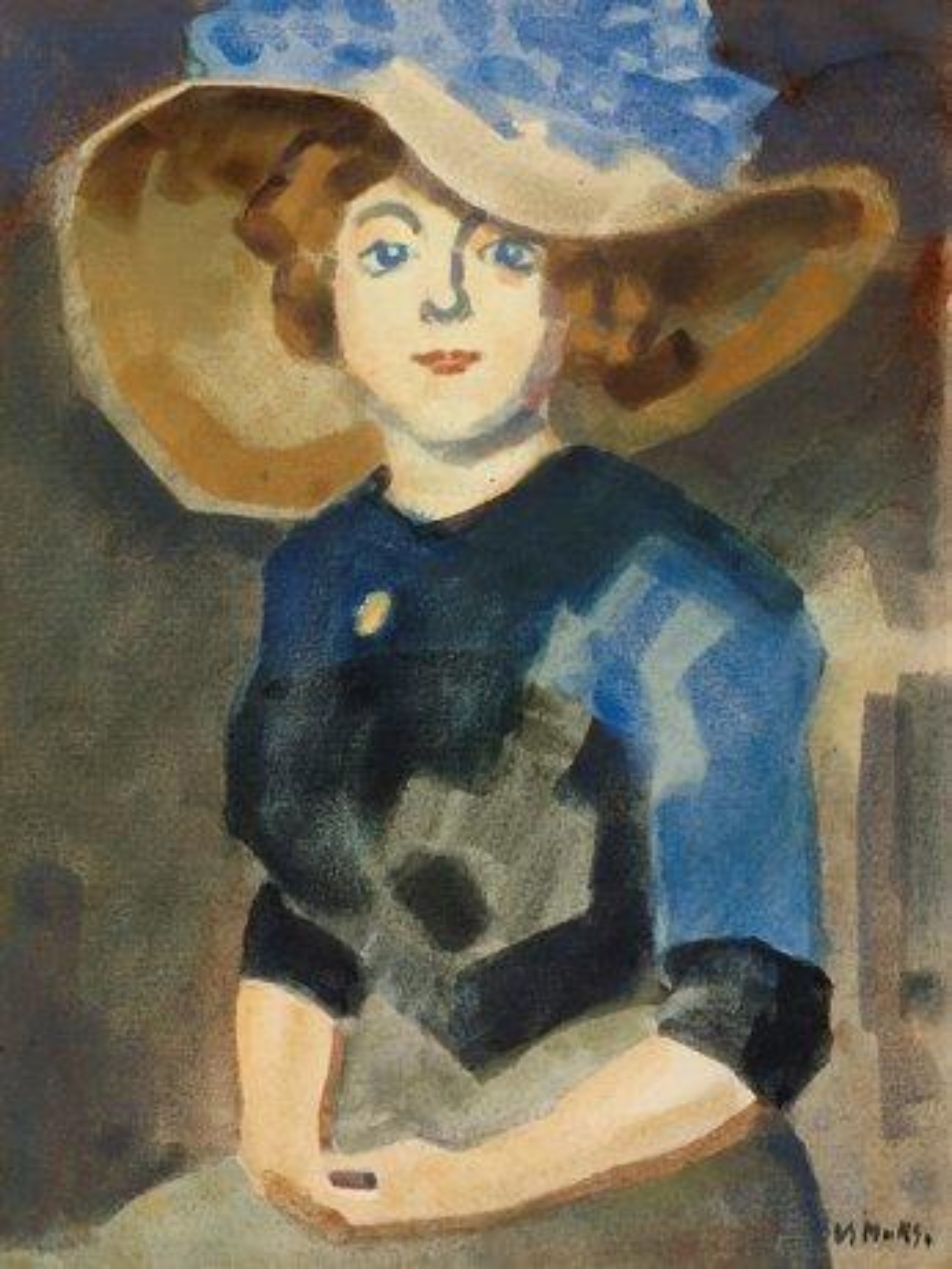 Kees Maks: Elegante dame met hoed (Fanny)