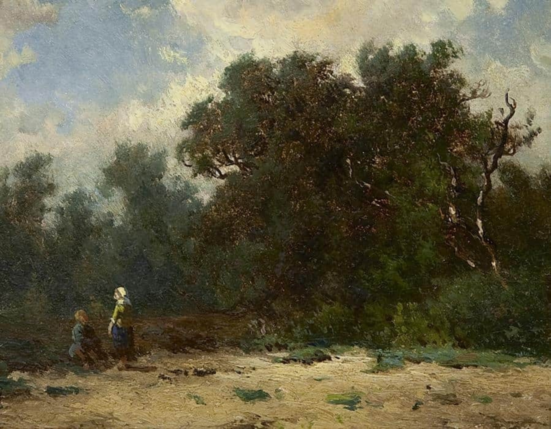 Hendrik Johannes Weissenbruch: Figuren aan de bosrand