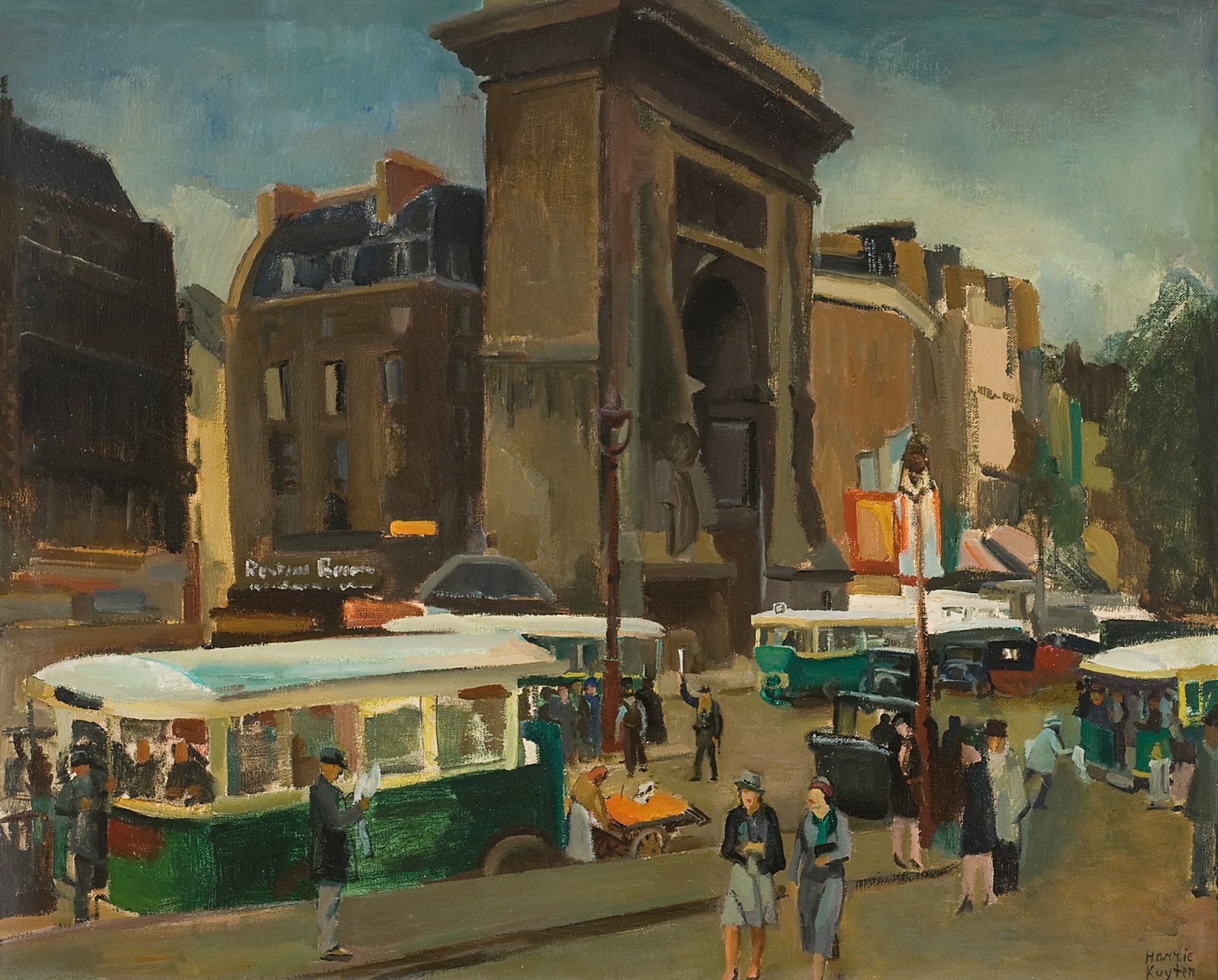 Harrie Kuyten: Bedrijvigheid bij Porte St. Denis te Parijs