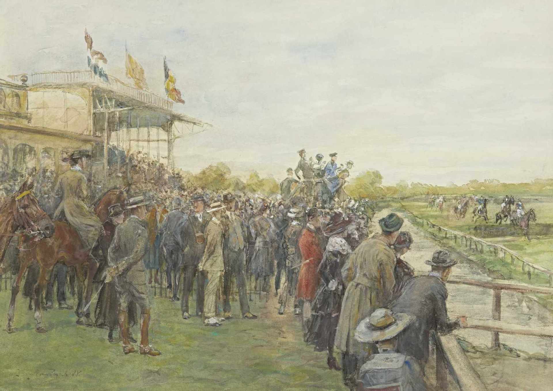 Jan Hoynck van Papendrecht: Paardenrace bij Duindigt, Wassenaar