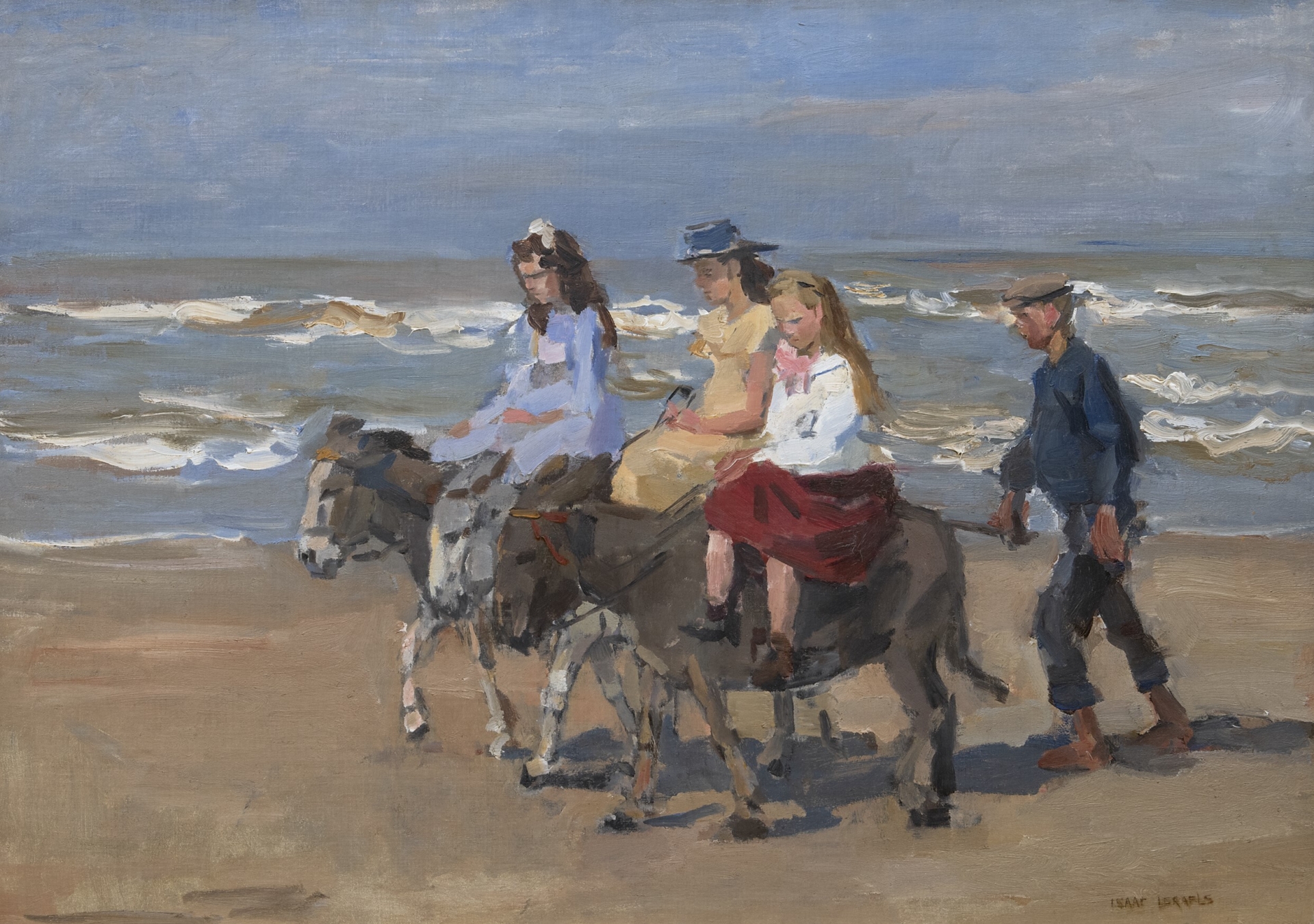 Isaac Israels: Ezeltje rijden op het strand van Scheveningen