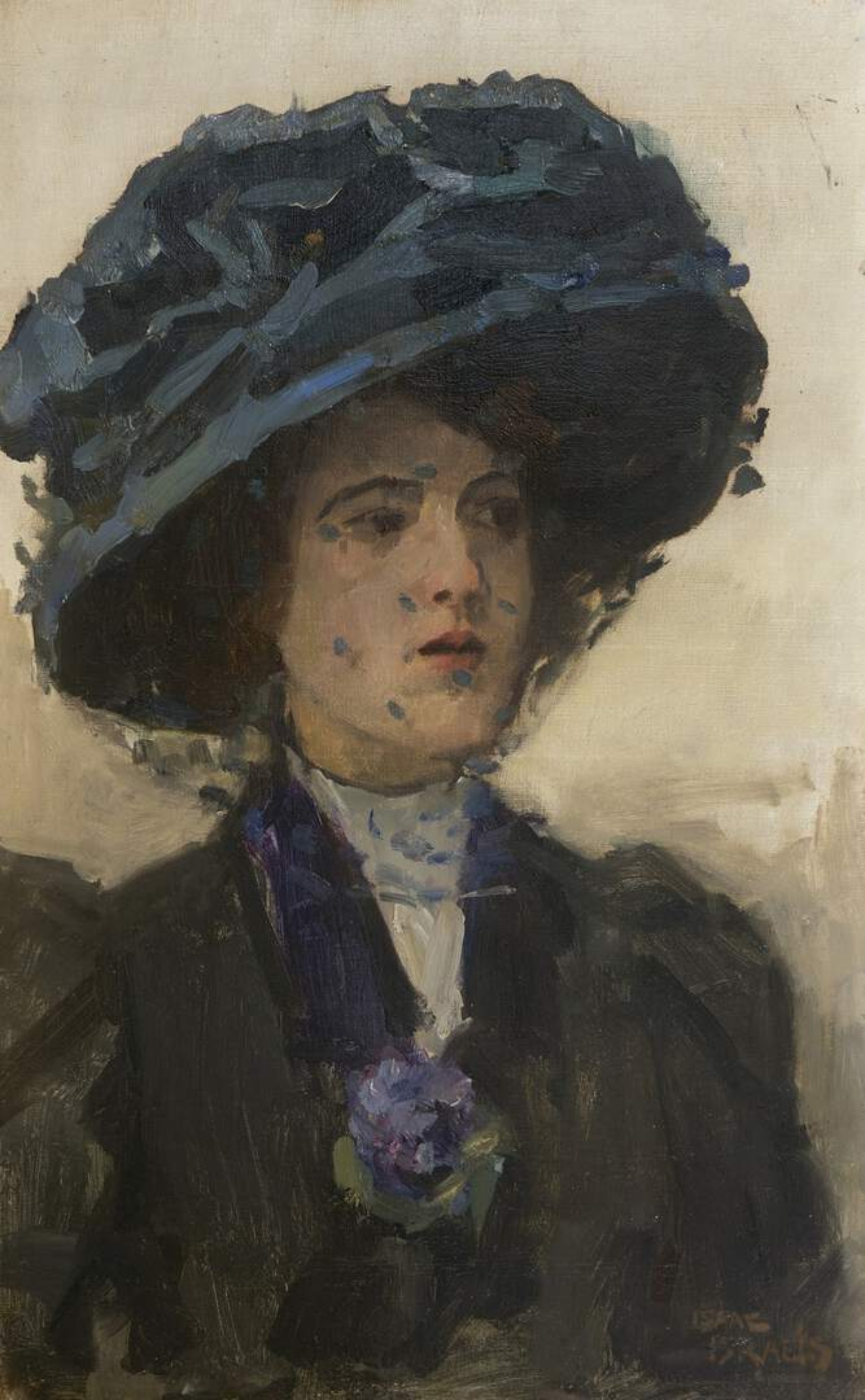 Isaac Israels: Vrouw met blauwe hoed
