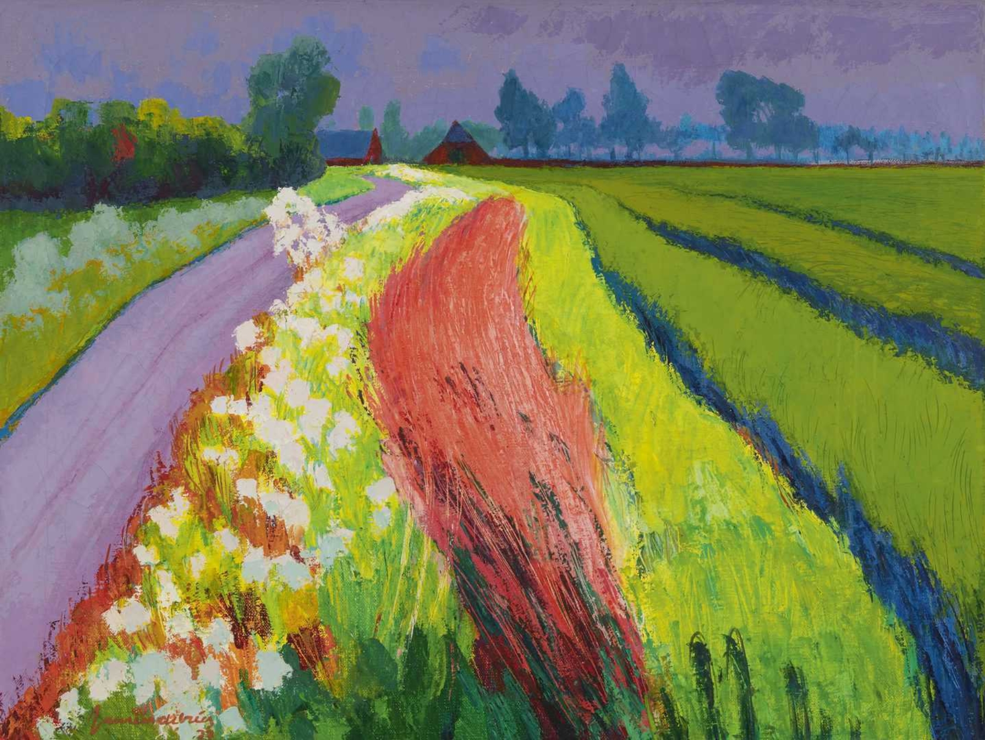 Jannes de Vries: Landschap bij Westeremden