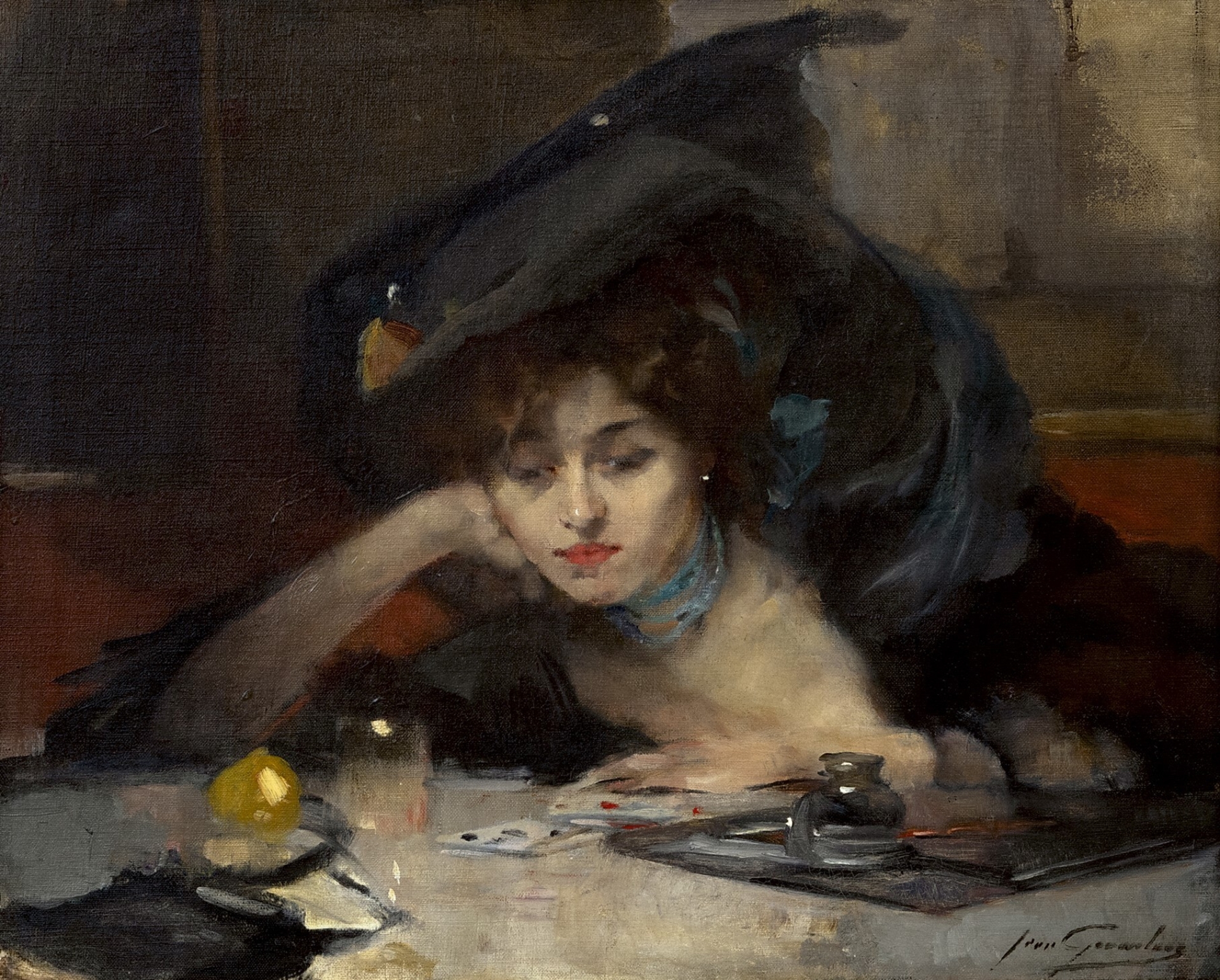 Jean Gouweloos: Kaartspelen in het café