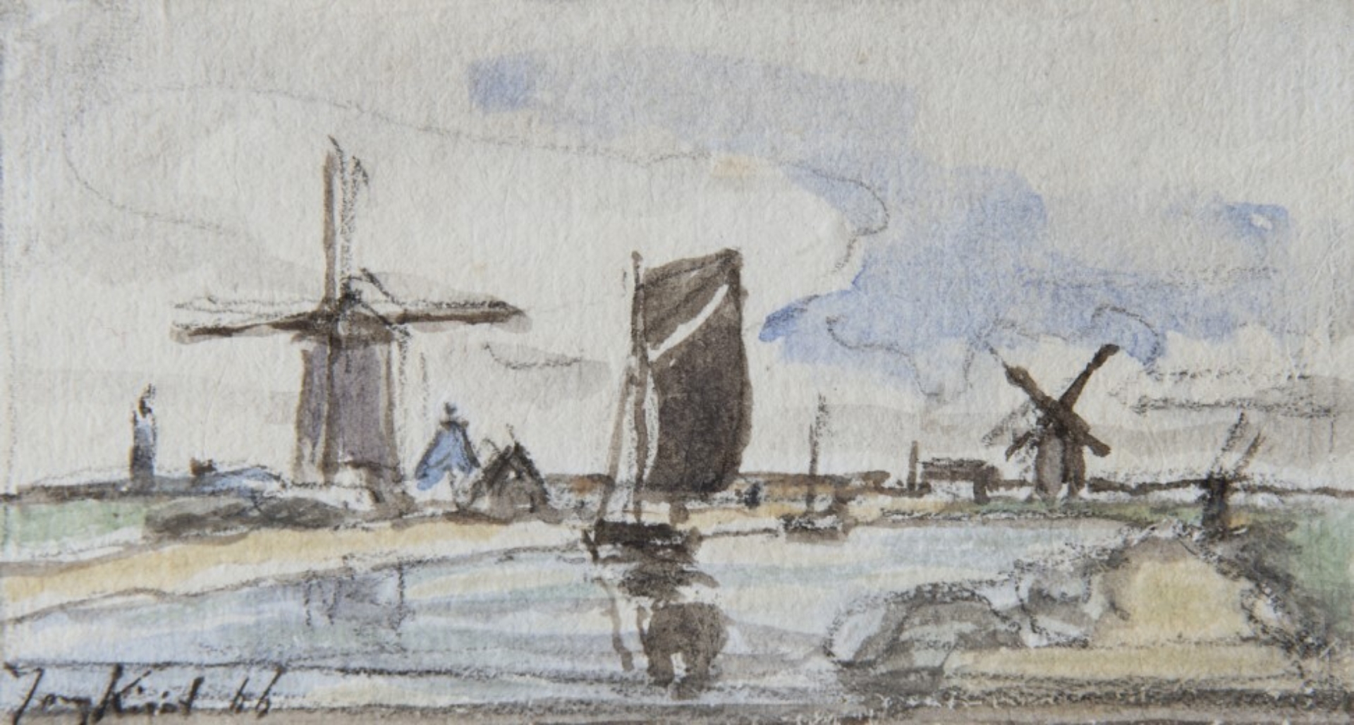 Johan Barthold Jongkind: Hollandse poldervaart