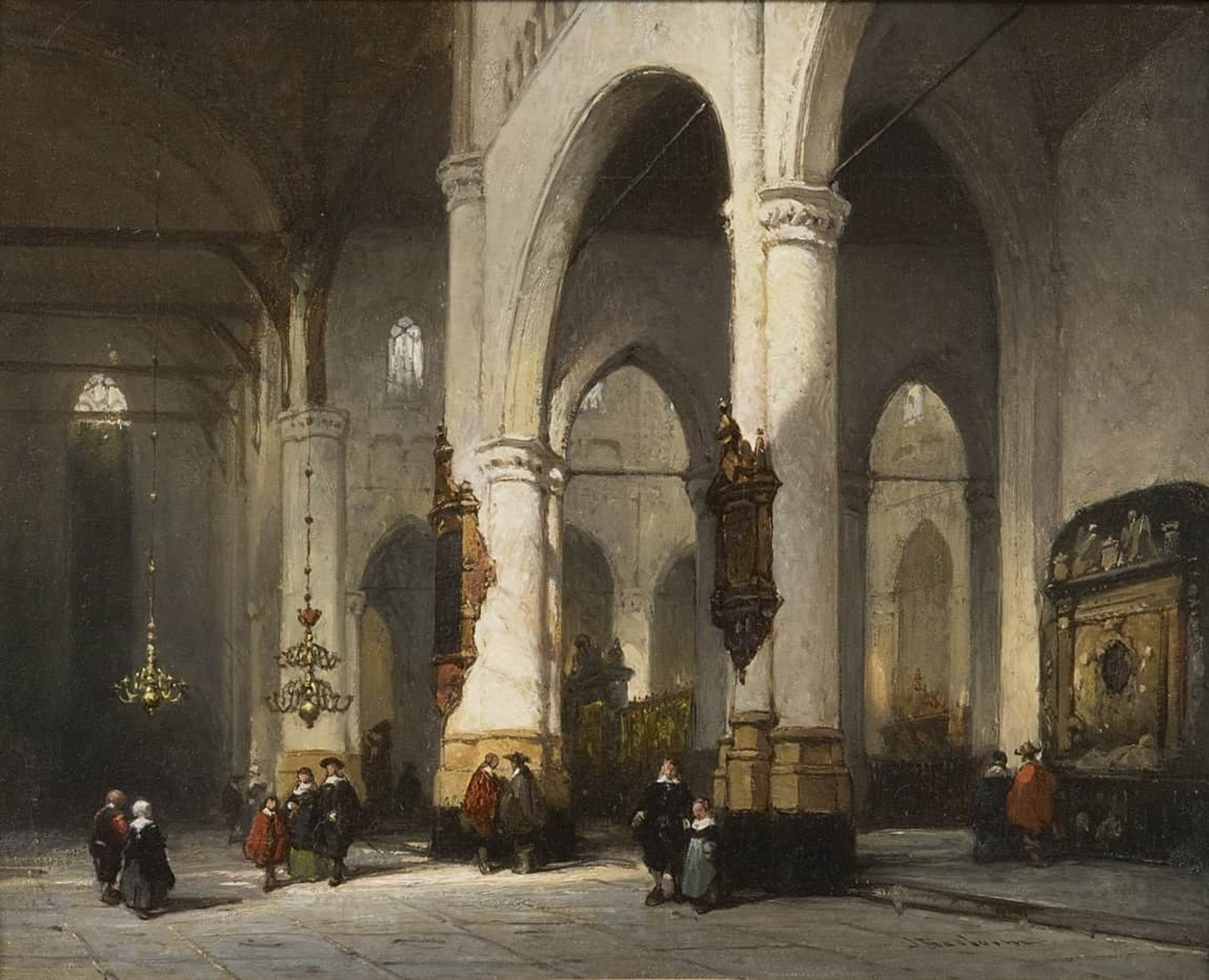 Johannes Bosboom: De St. Laurenskerk te Rotterdam