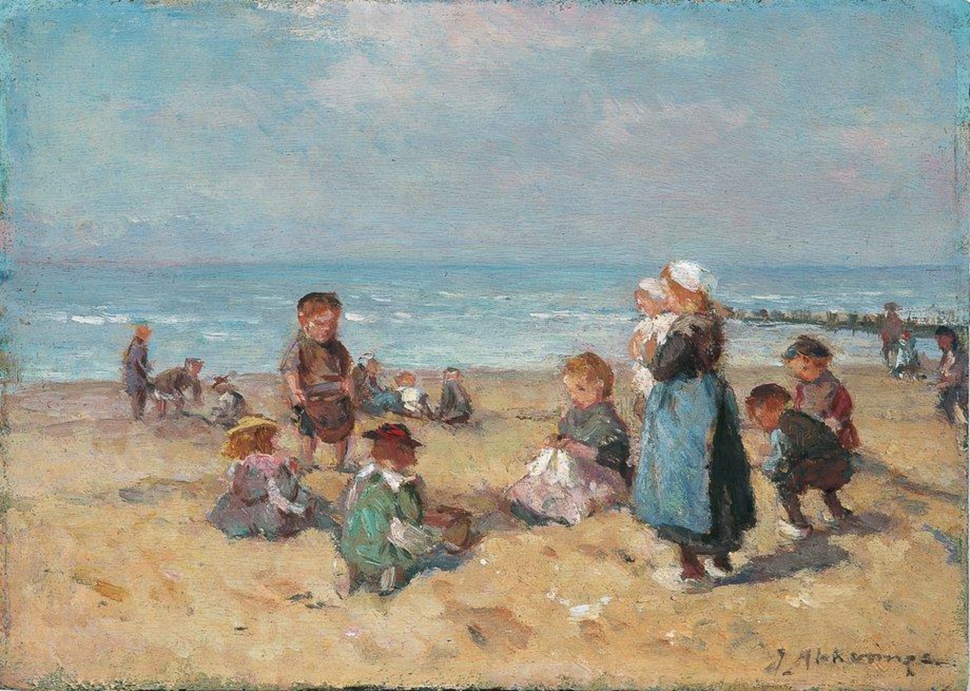 Johannes Evert Hendrik Akkeringa: Spelen op het strand