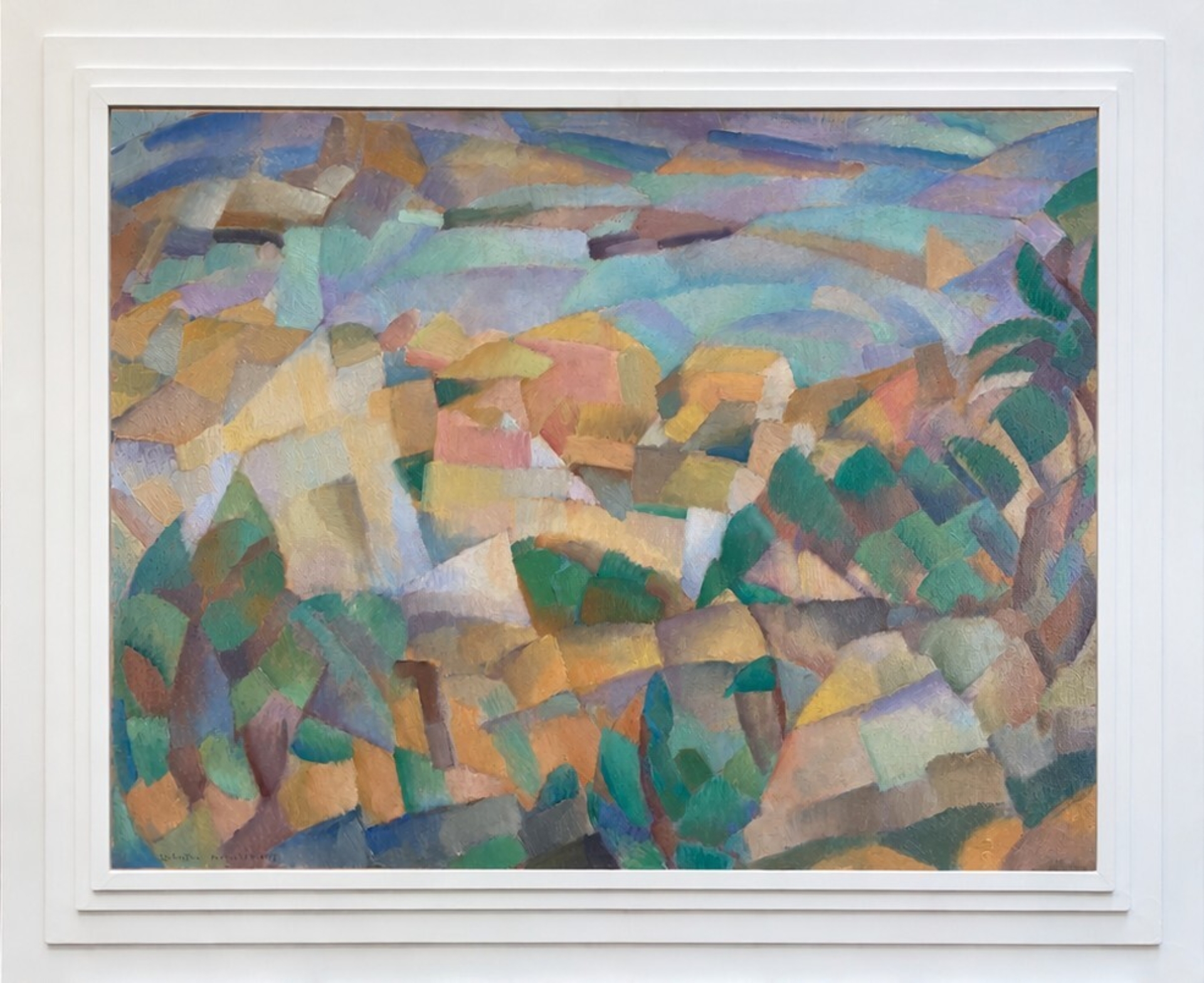 Leo Gestel: Gezicht op de baai van Mallorca (in lijst)