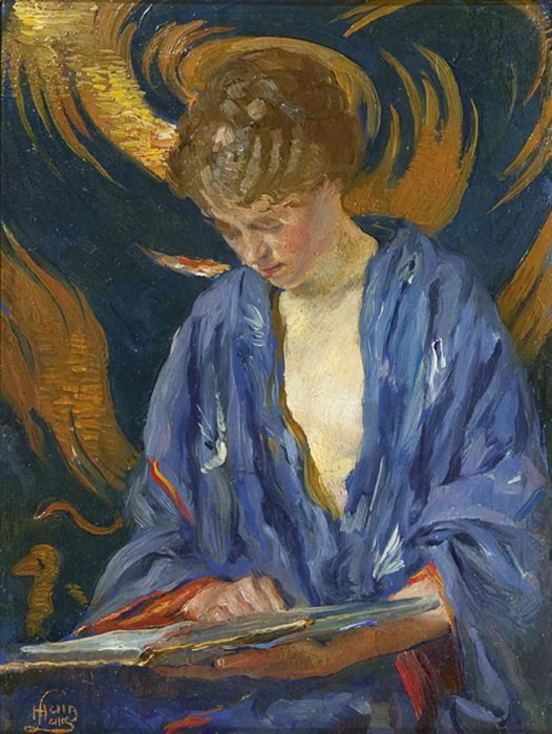 Huib Luns: Lezende dame