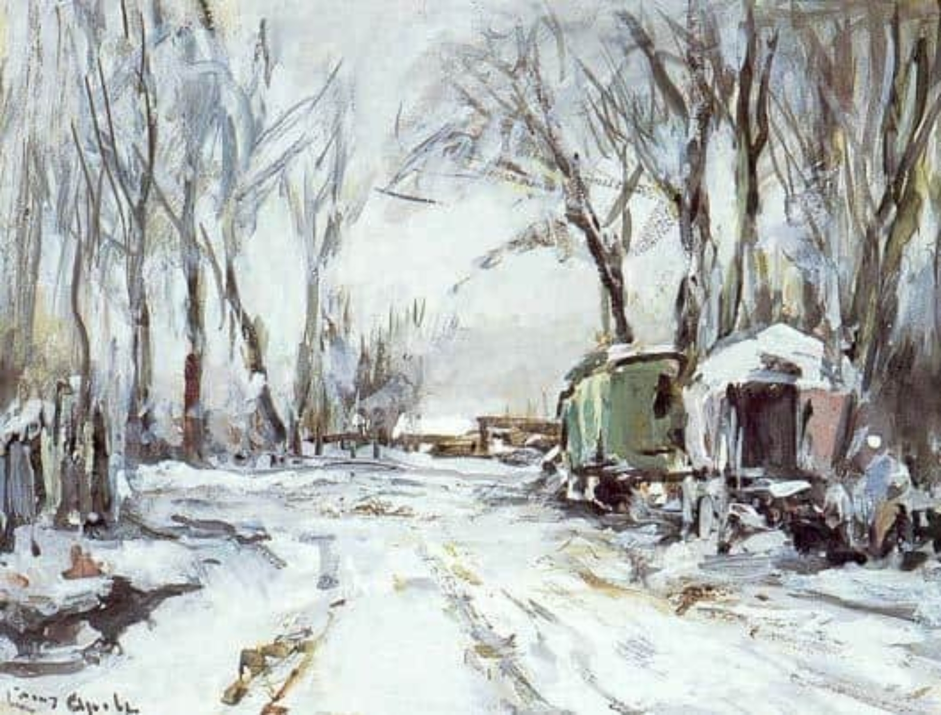 Louis Apol: Winterse boslaan