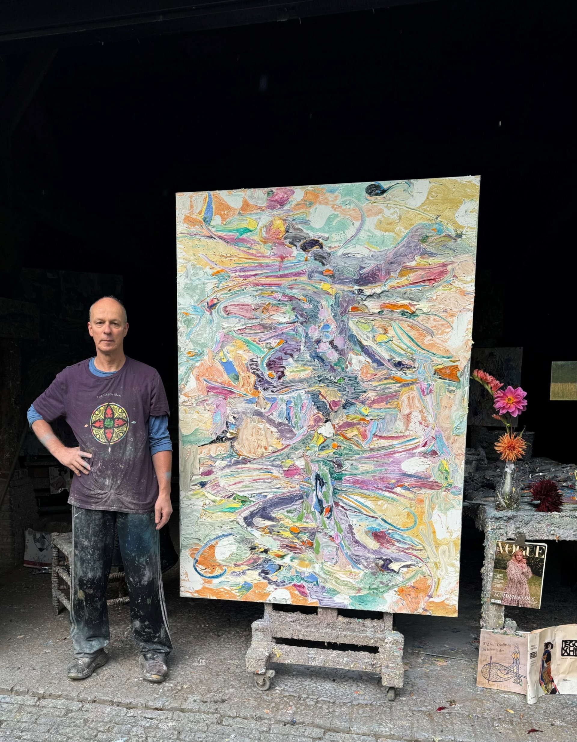Marc Mulders Bloemenkruis 2024 Marc in atelier scaled