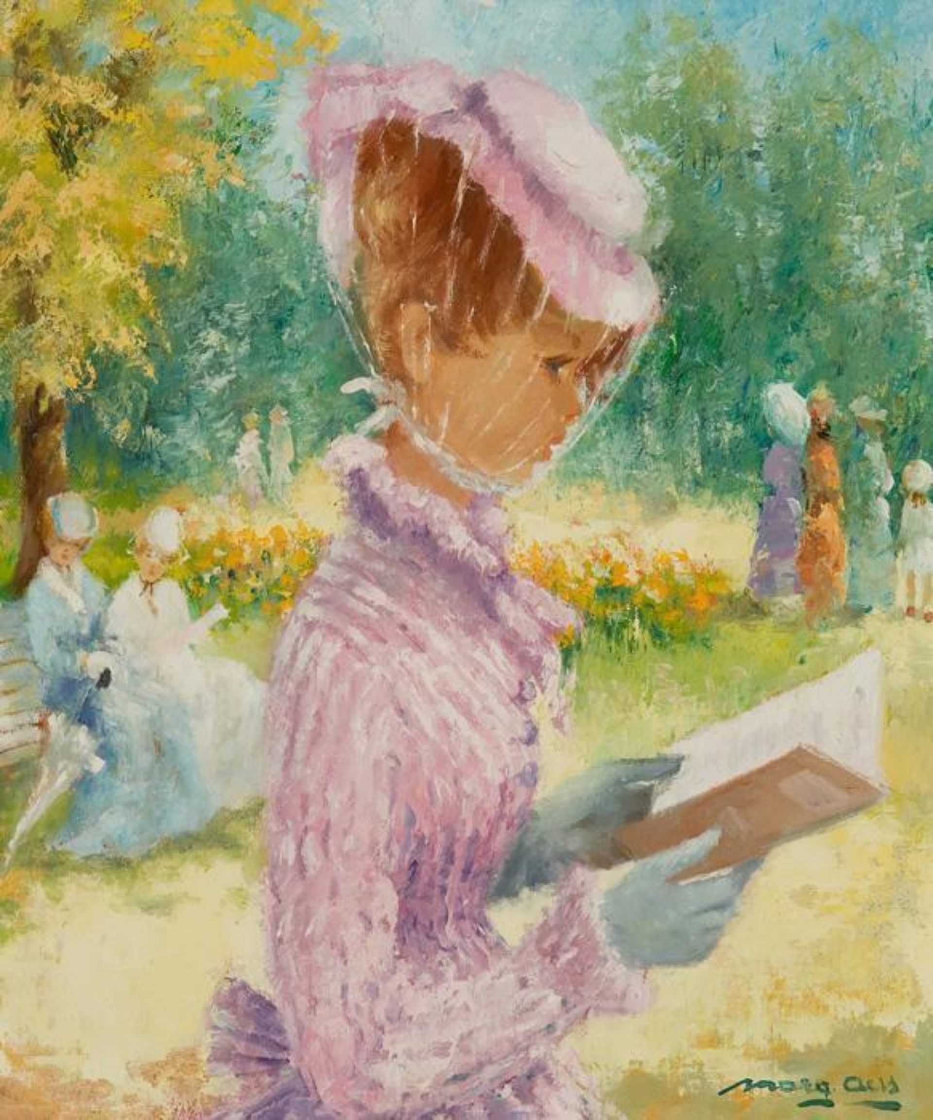 Marguerite Aers: Elegante dame in het park