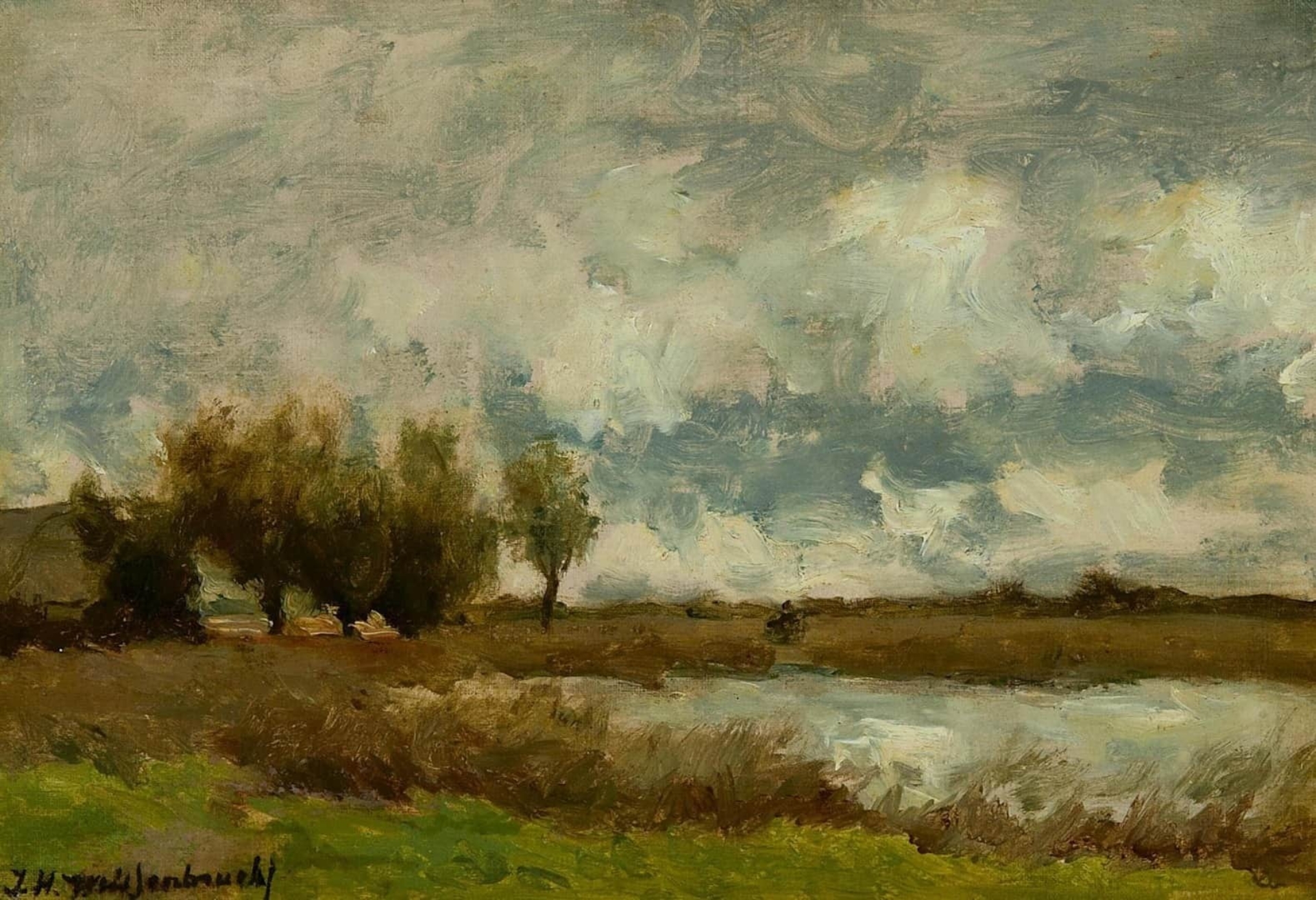 Hendrik Johannes Weissenbruch: Polderlandschap