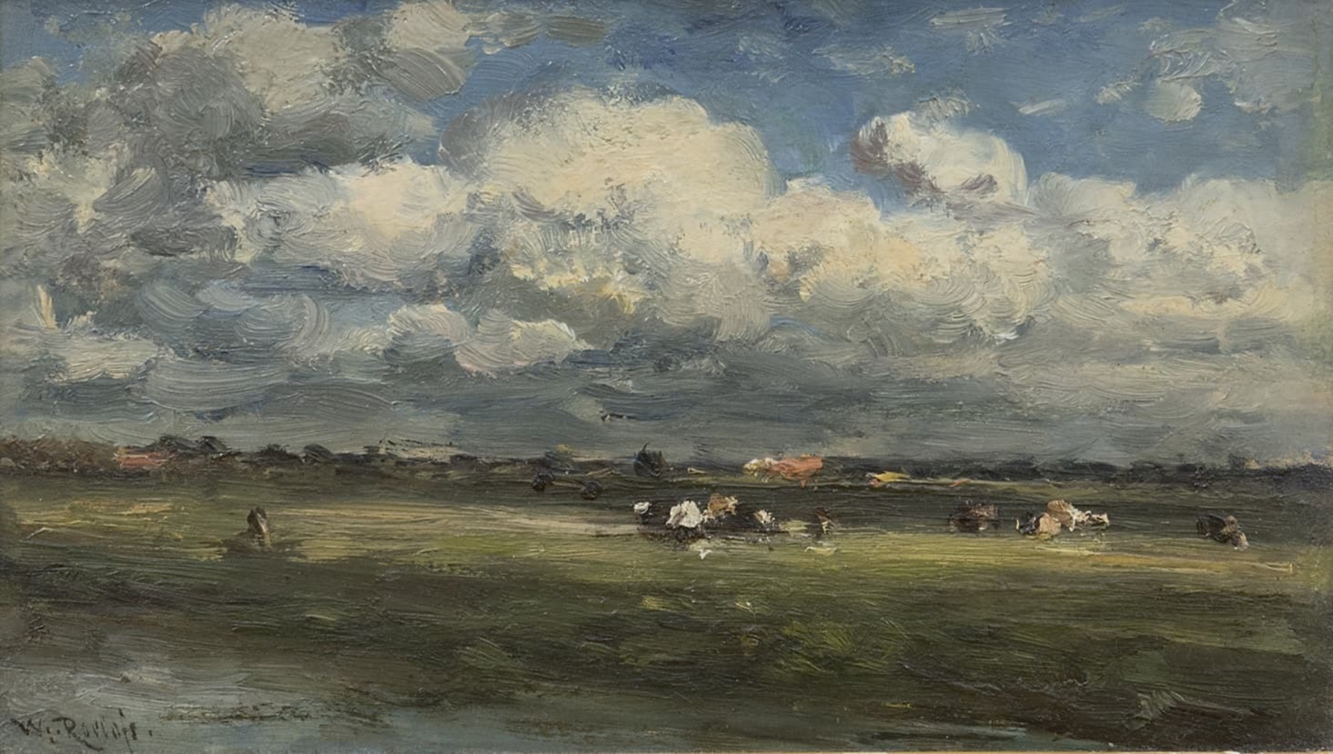 Willem Roelofs: Cows at the 'Trekvliet'