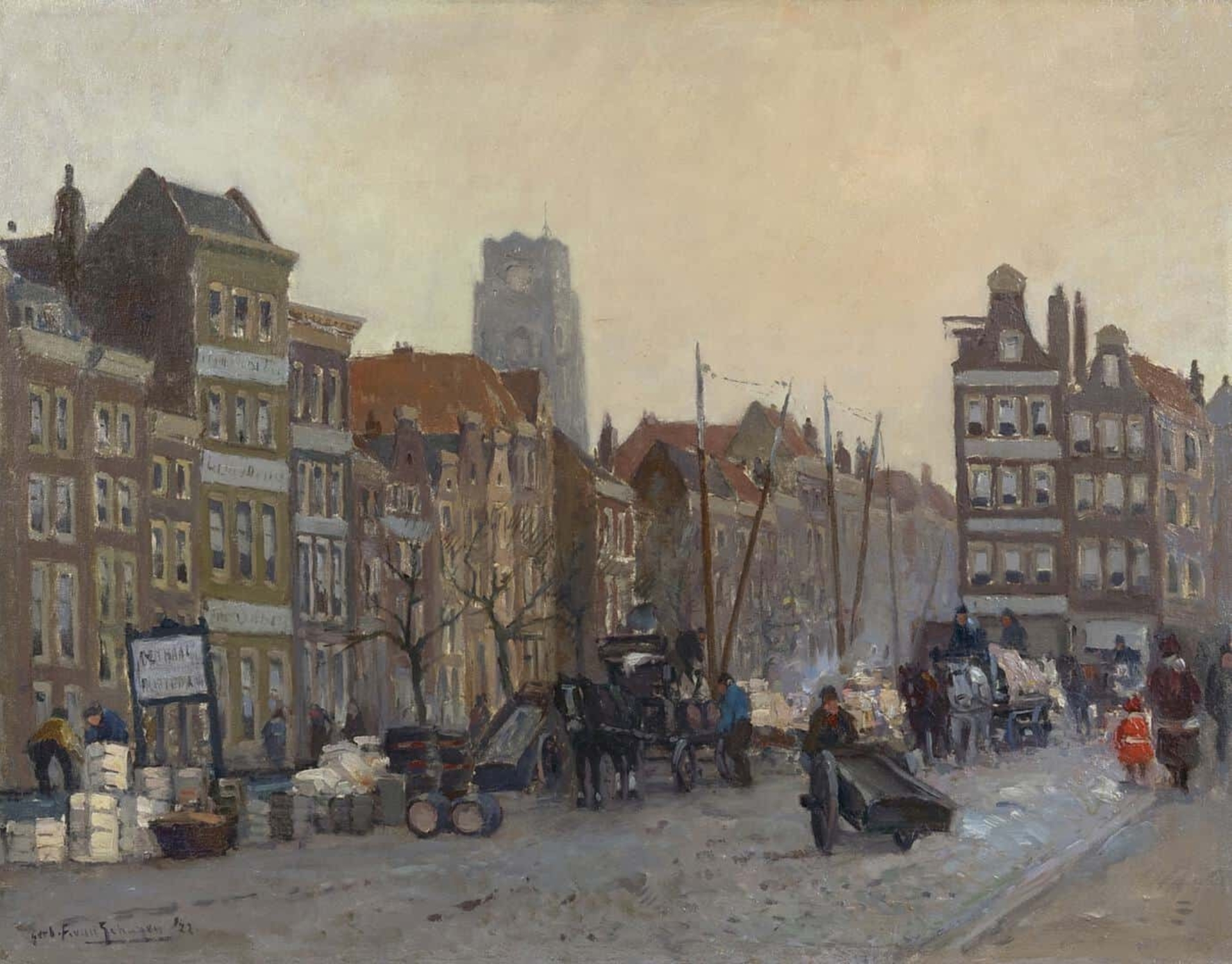 Gerbrand Frederik van Schagen: Het Haagsche Veer te Rotterdam