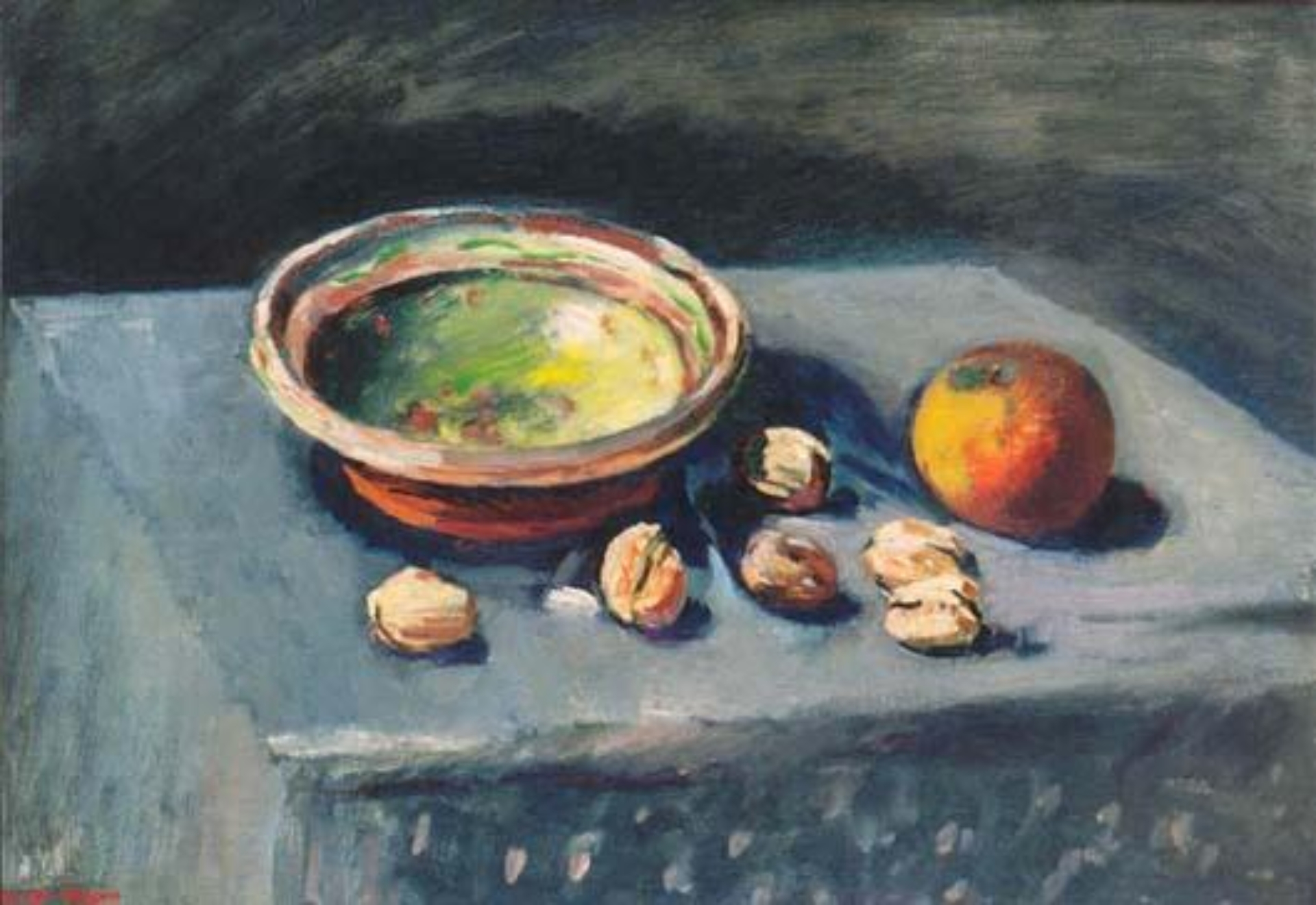 Jan Wiegers: Stilleven met appels en noten