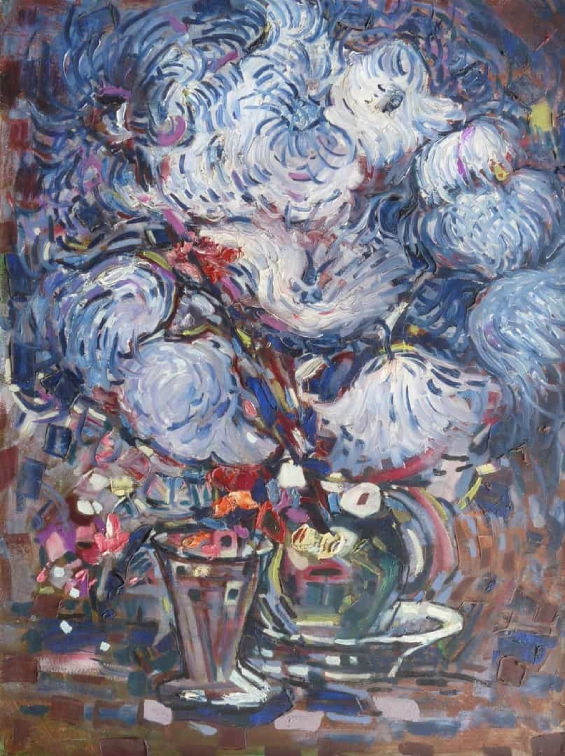 Nico van Rijn: Stilleven met witte chrysanten