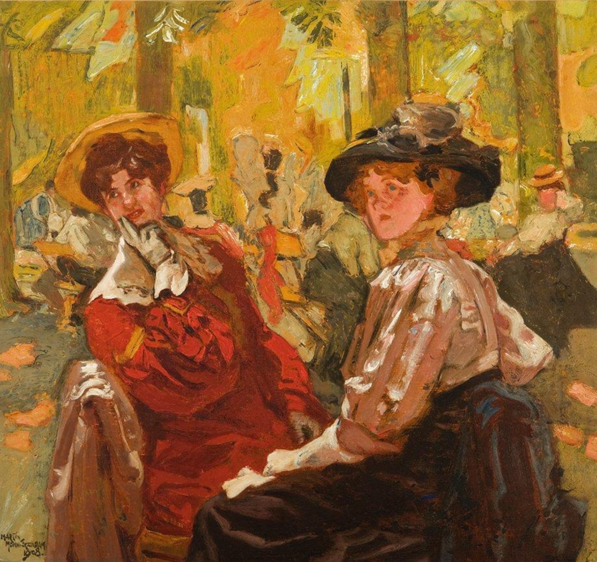 Martin Monnickendam: Twee dames in een park