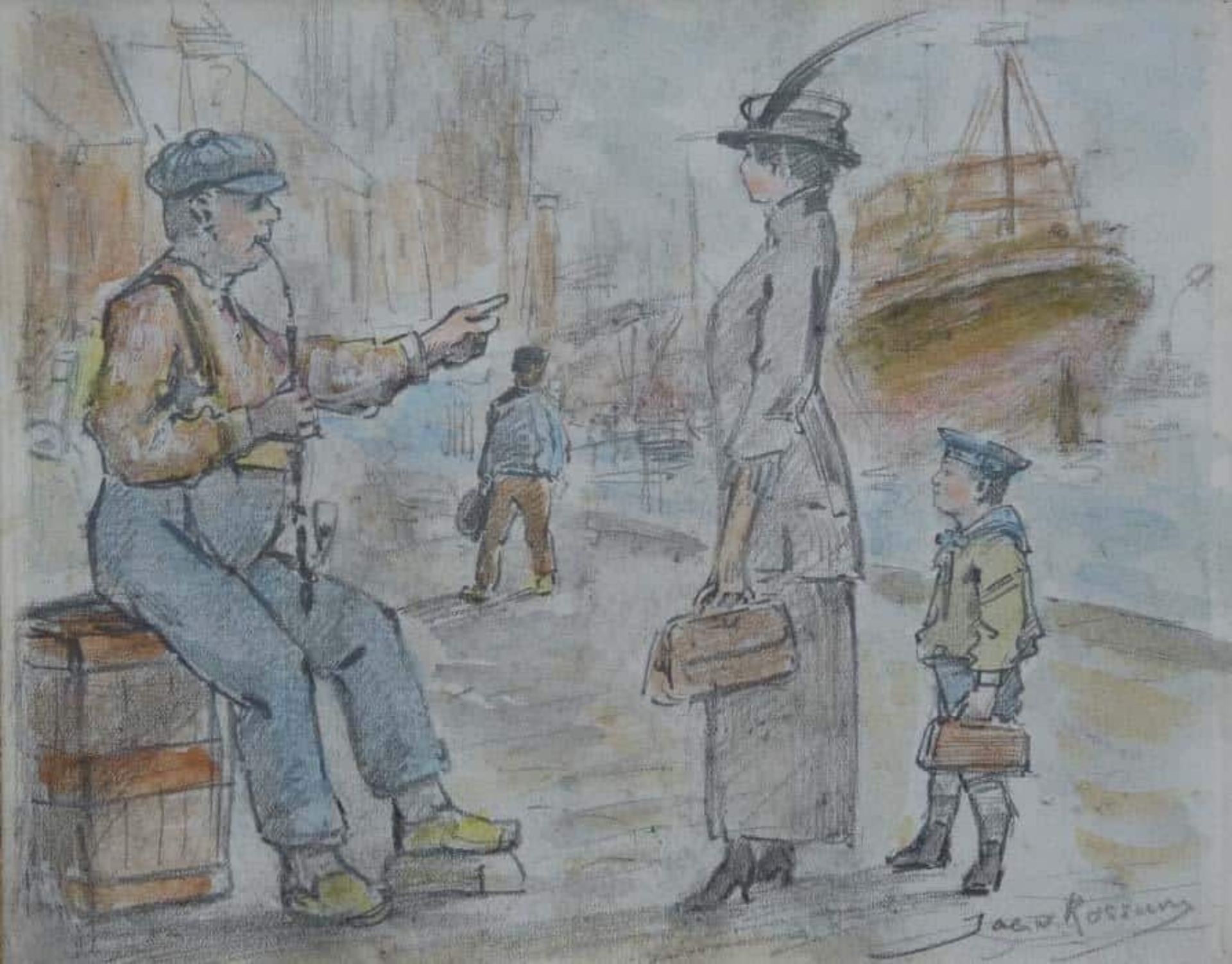 Jacob van Rossum: Wachten langs de kade