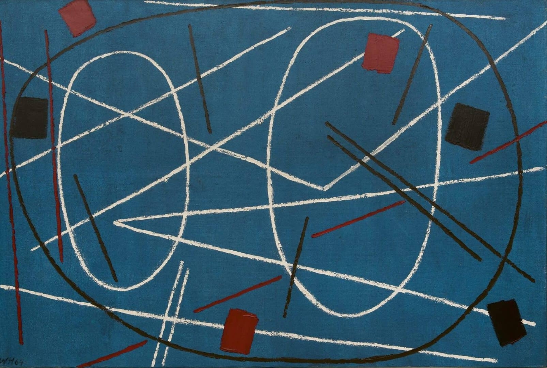 Willem Hussem: Compositie blauw