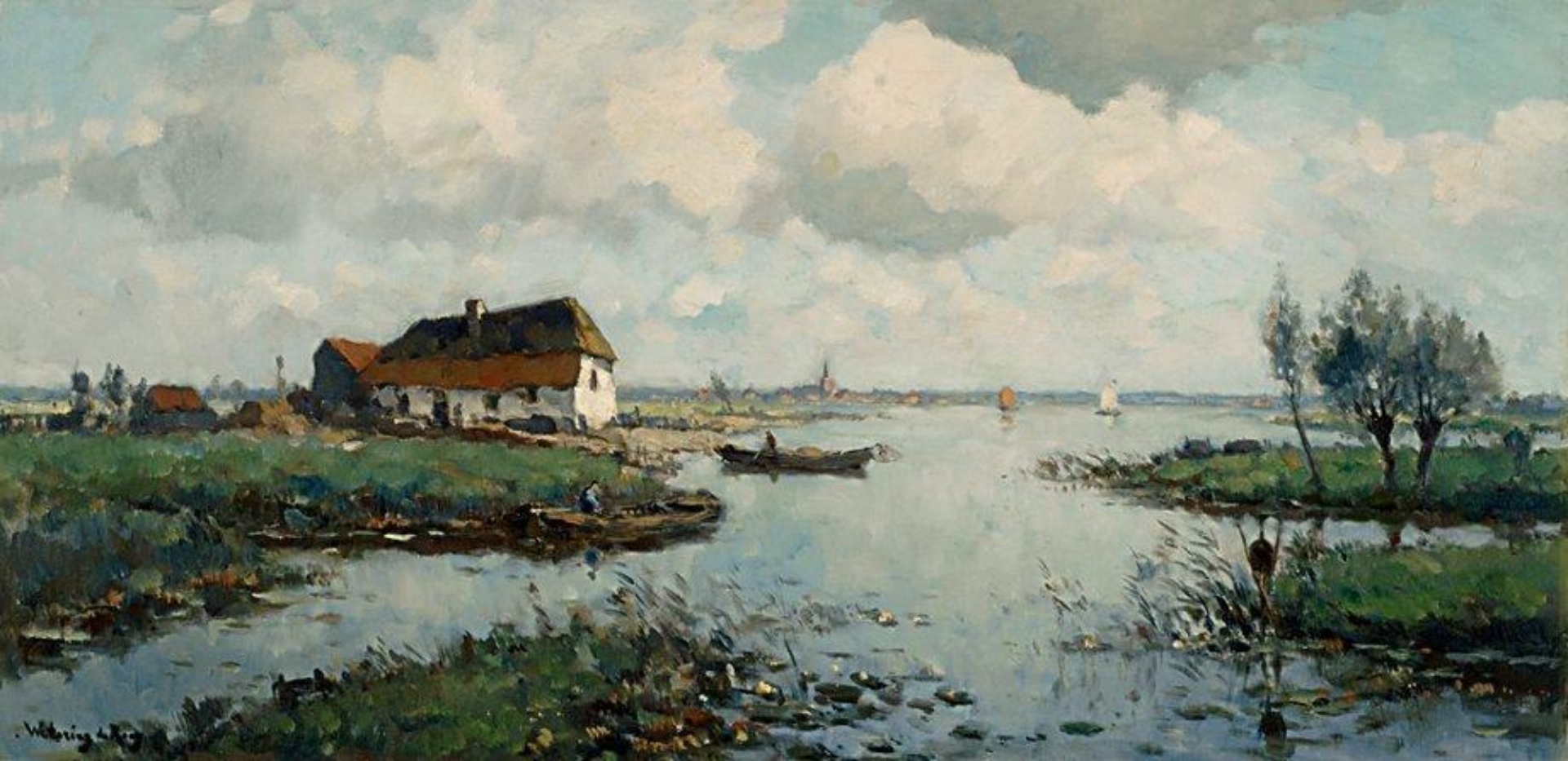 Johannes Embrosius van de Wetering de Rooij: Zomers plasgezicht
