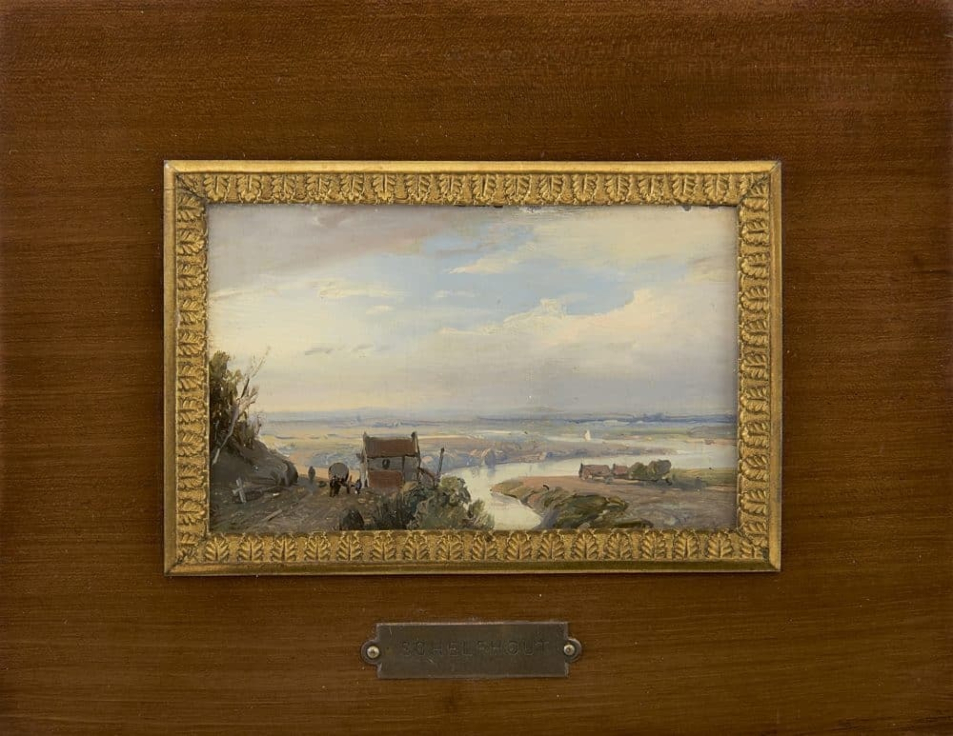 Andreas Schelfhout: A panoramic river landsape
