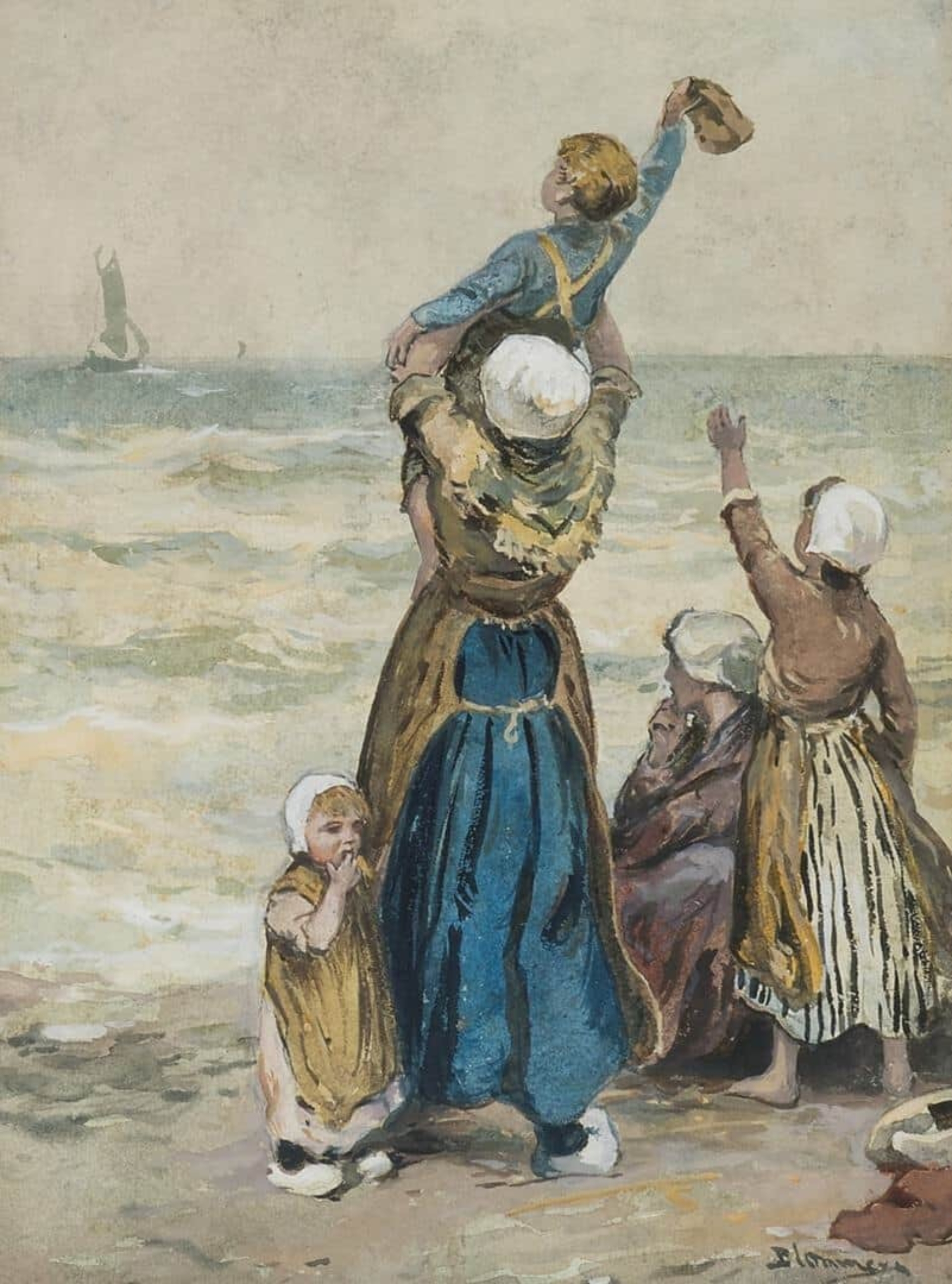 Bernardus Johannes Blommers: Uitzwaaien van de vissers