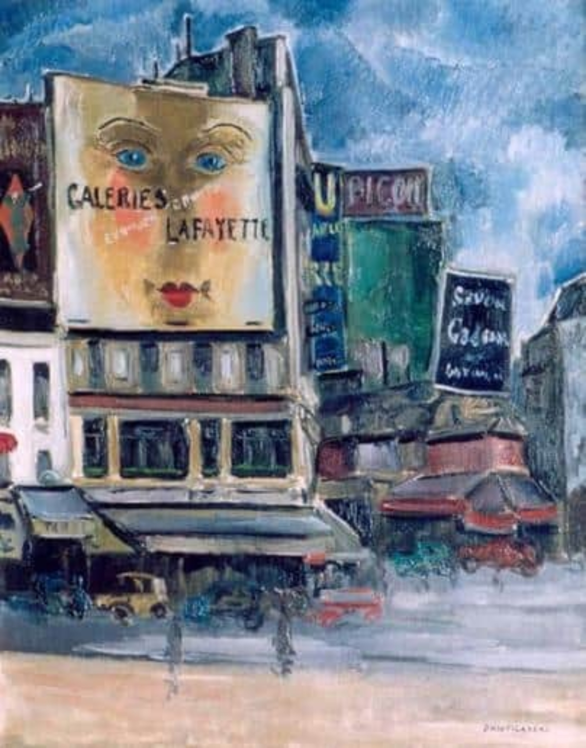 Dirk Filarski: Gezicht op Place Blanche, Parijs