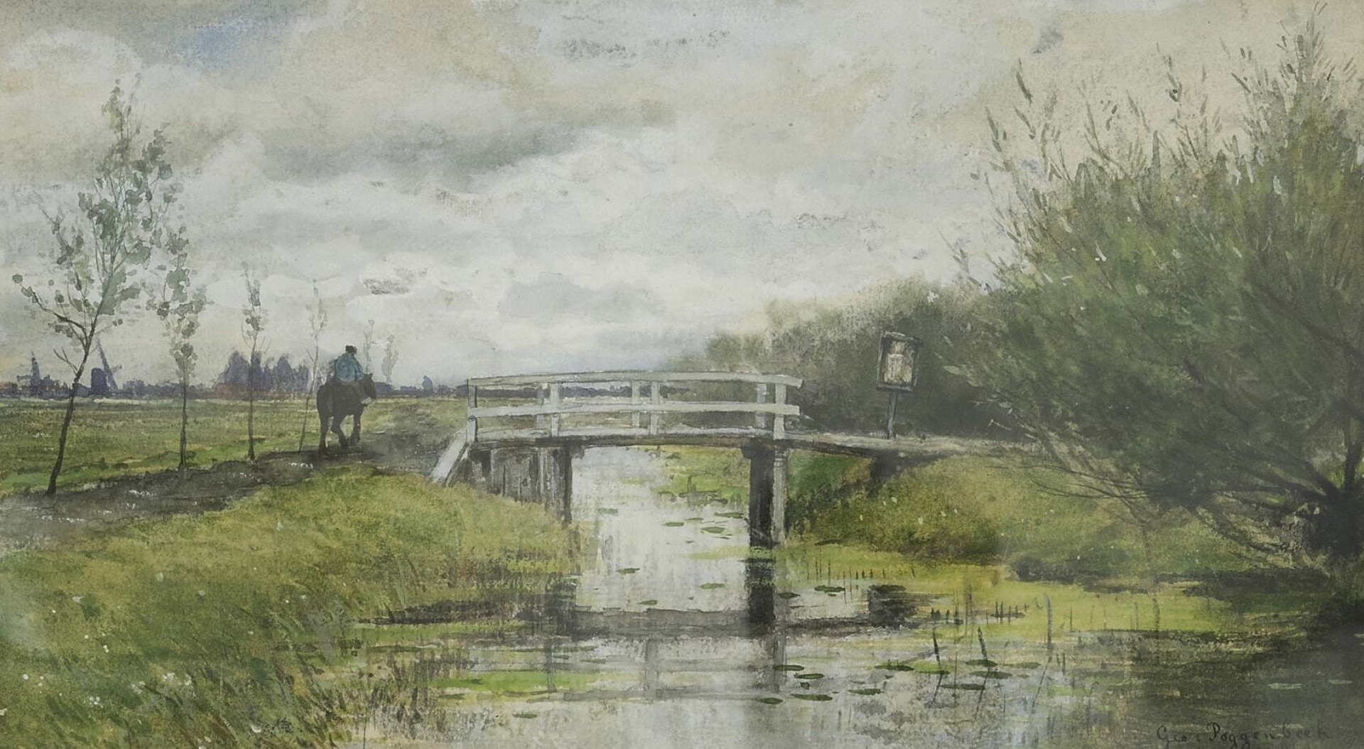 George Jan Hendrik ‘Geo’ Poggenbeek: Langs een vaart bij Haarlem