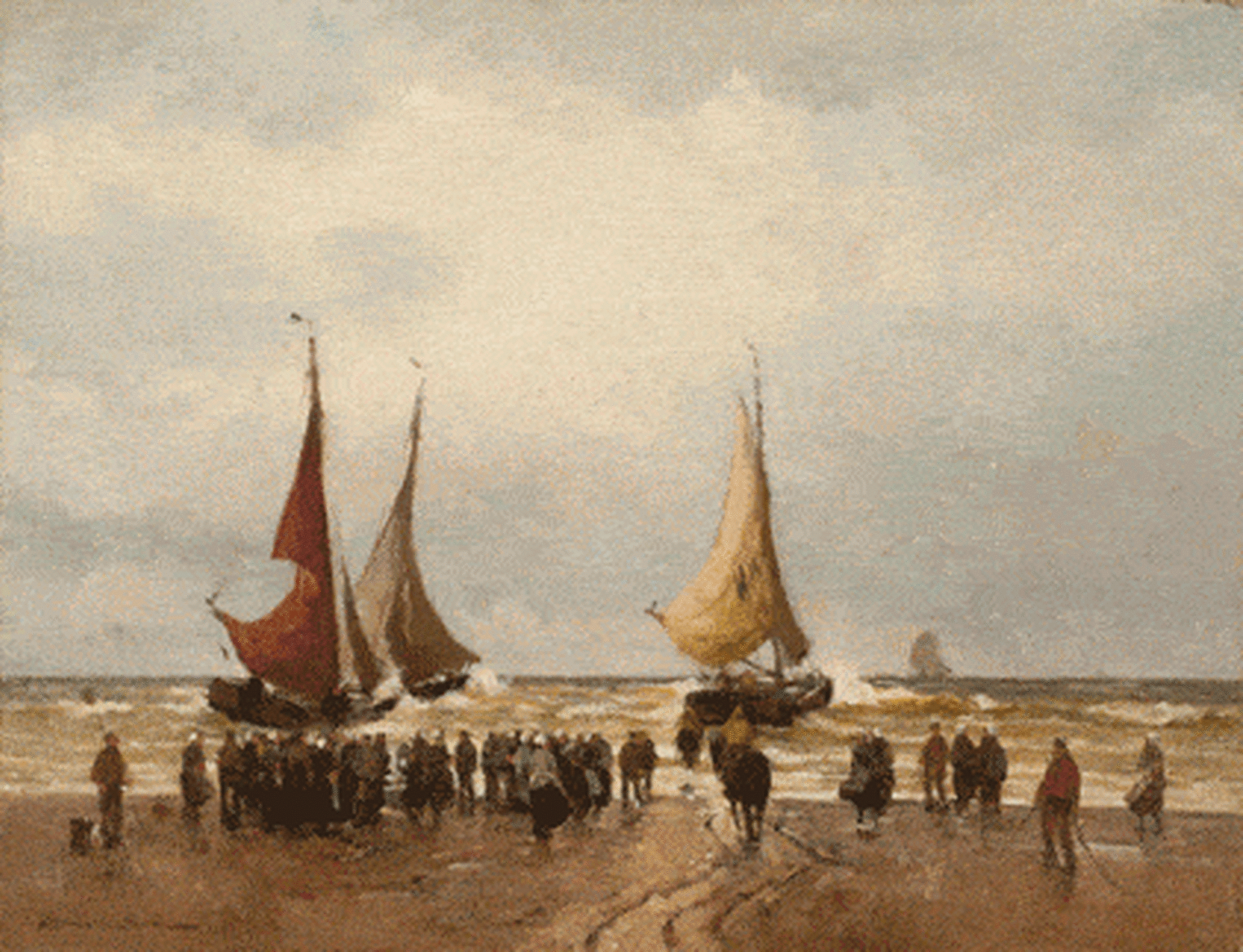 German Grobe: Visafslag op het Katwijkse strand