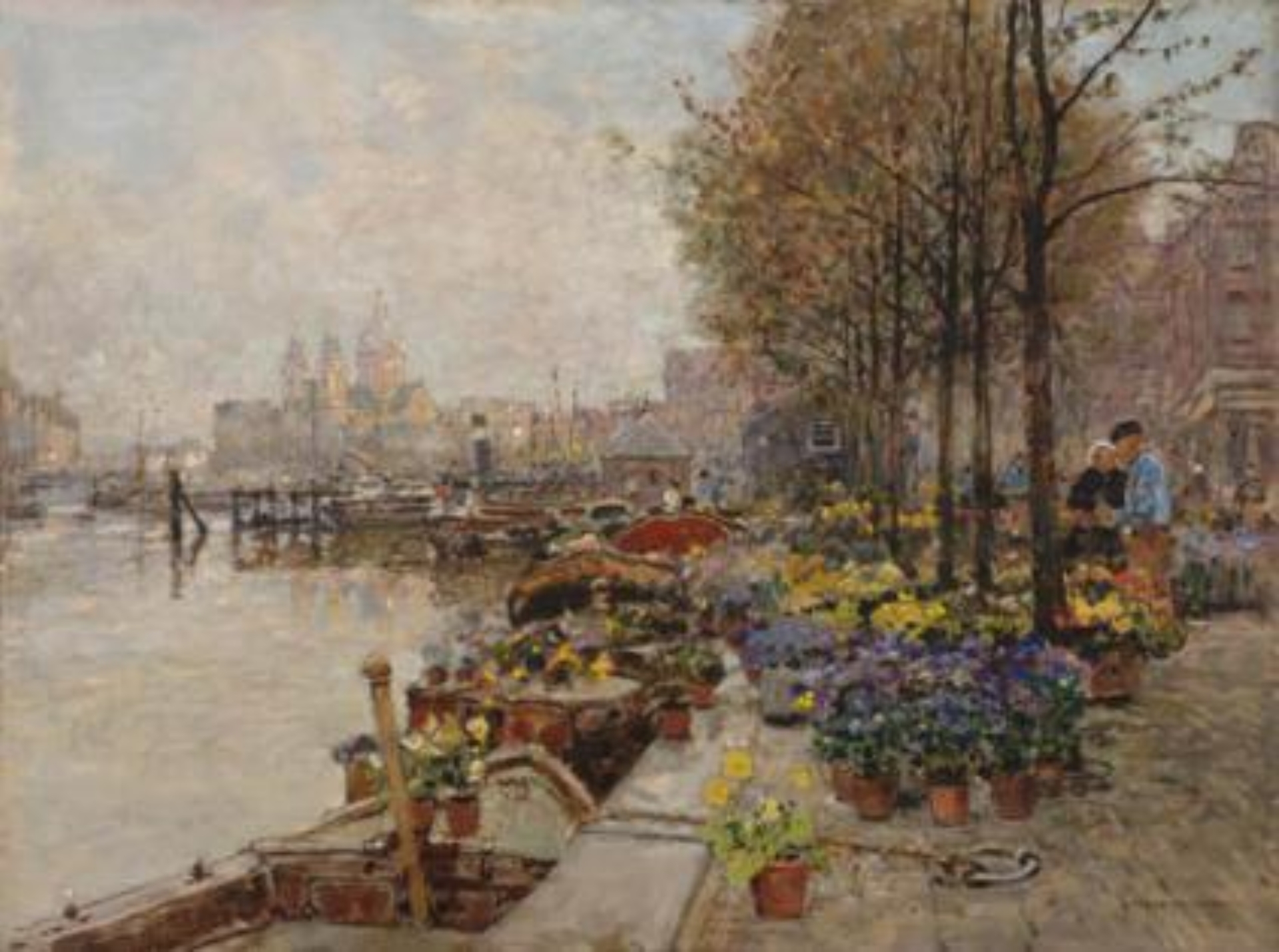 Hans Hermann: Bloemenmarkt te Amsterdam
