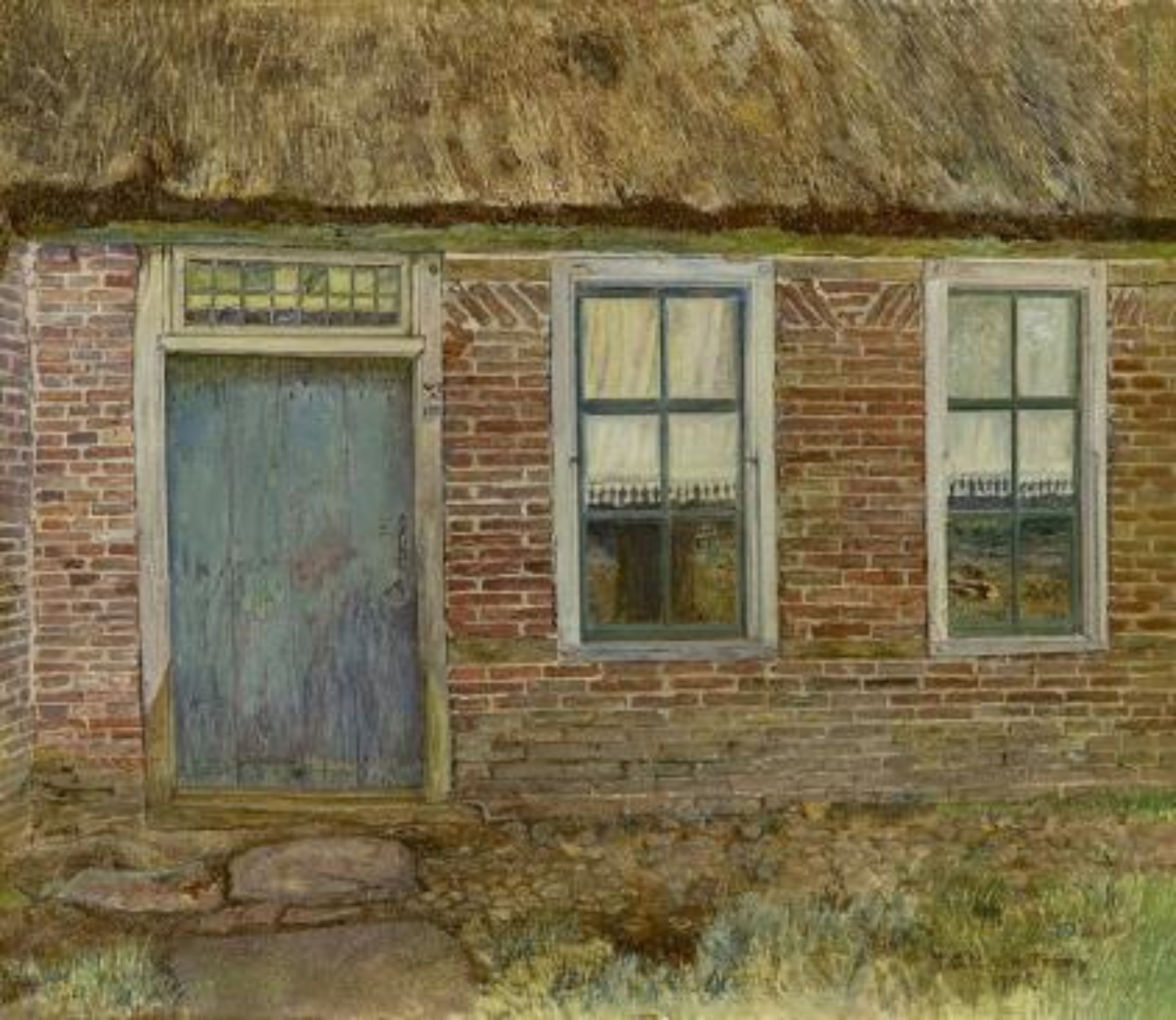 Tjitske van Hettinga Tromp: Boerderij met rieten dak
