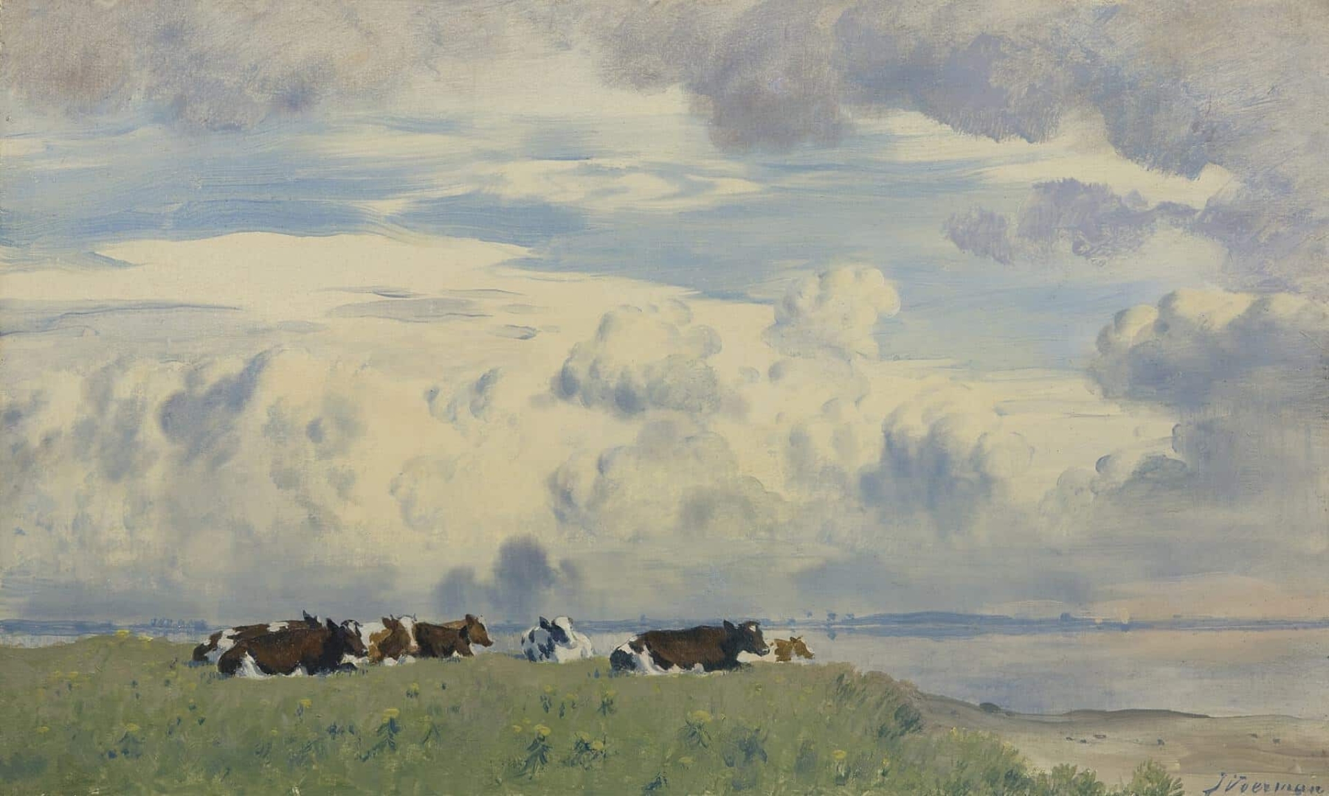 Jan Voerman sr: Koeien langs de IJssel