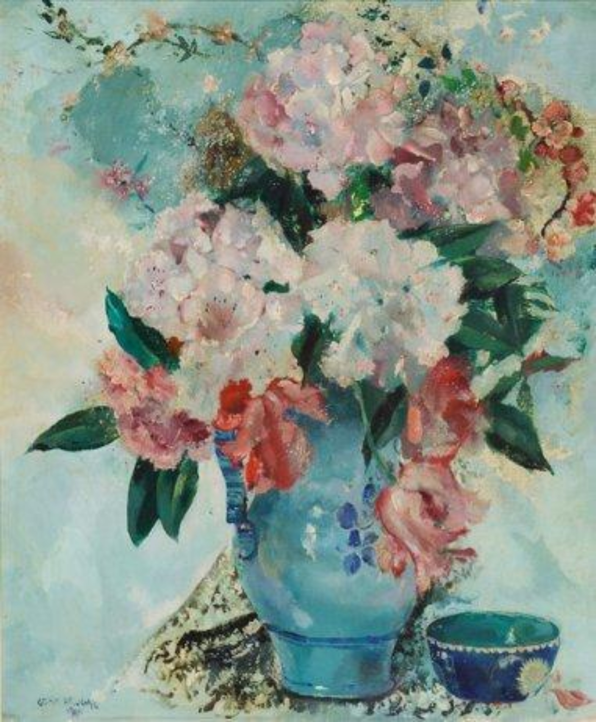 Germ de Jong: Stilleven met bloemen