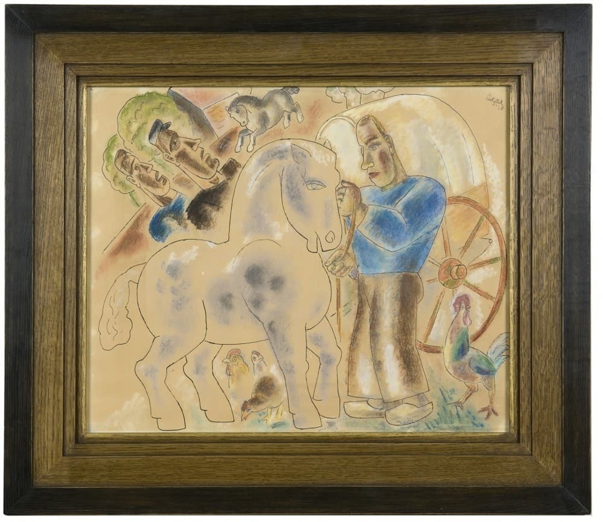 Leo Gestel: Boerenleven (framed)