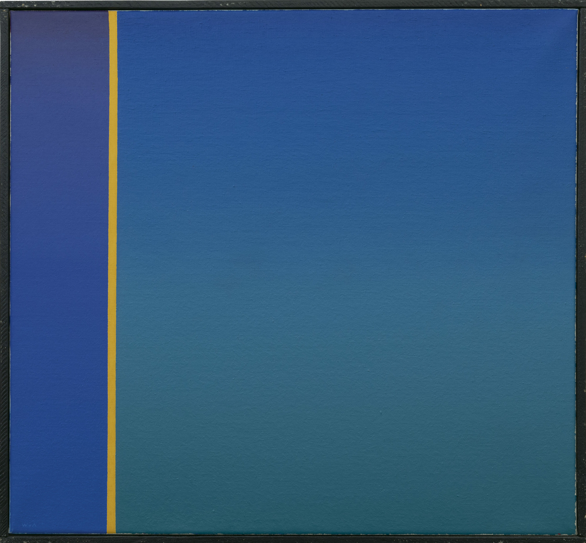 Willem van Althuis: Compositie blauw met gele lijn