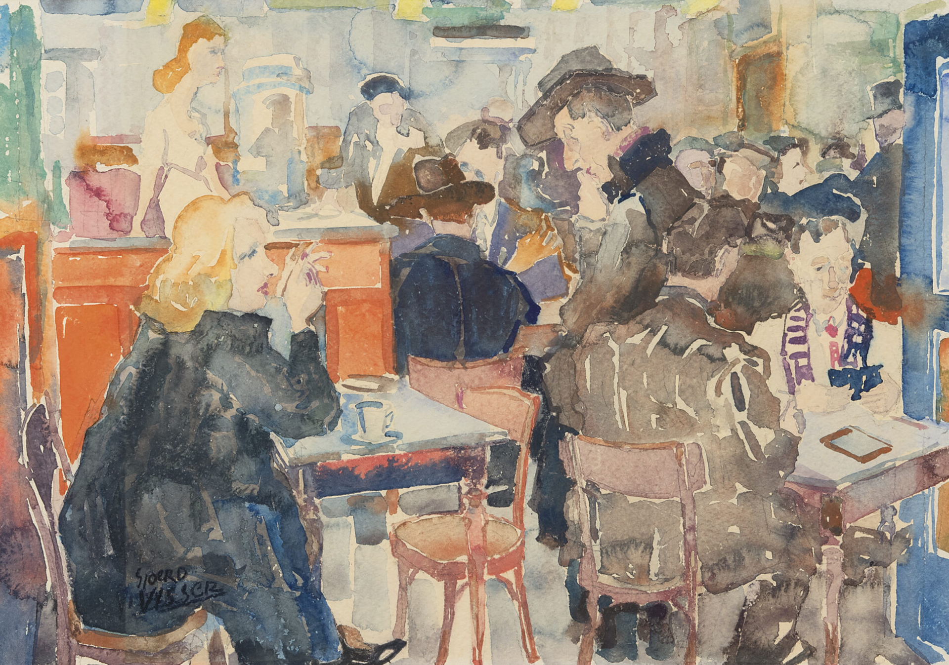 Sjoerd Visser: Bedrijvigheid in het koffiehuis