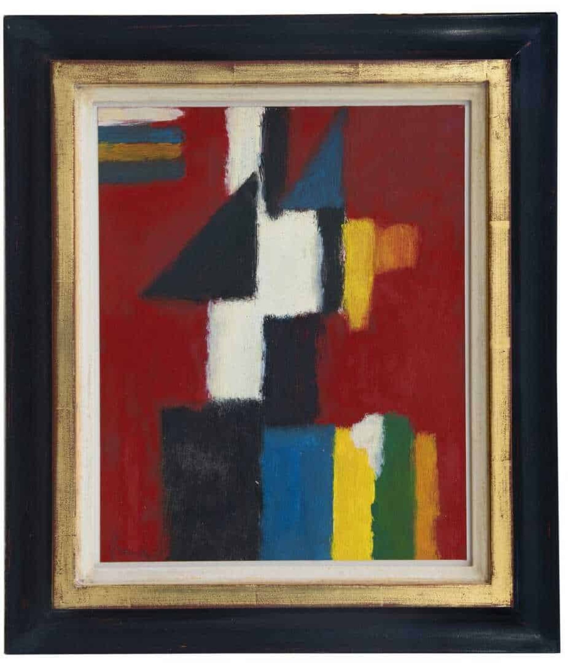 Eugène Brands: Abstracte compositie (in lijst)