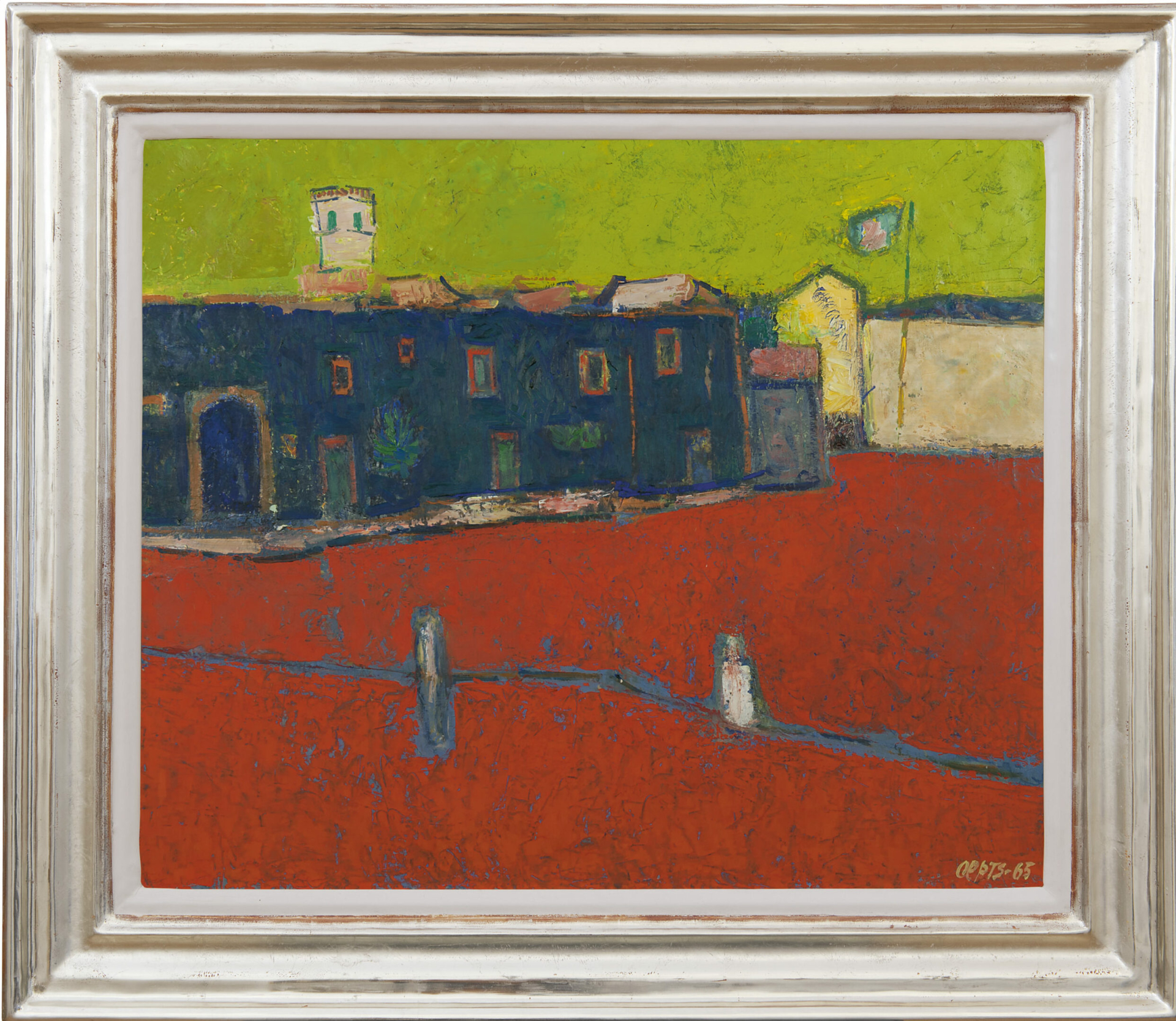 Wim Oepts: Village square (framed)