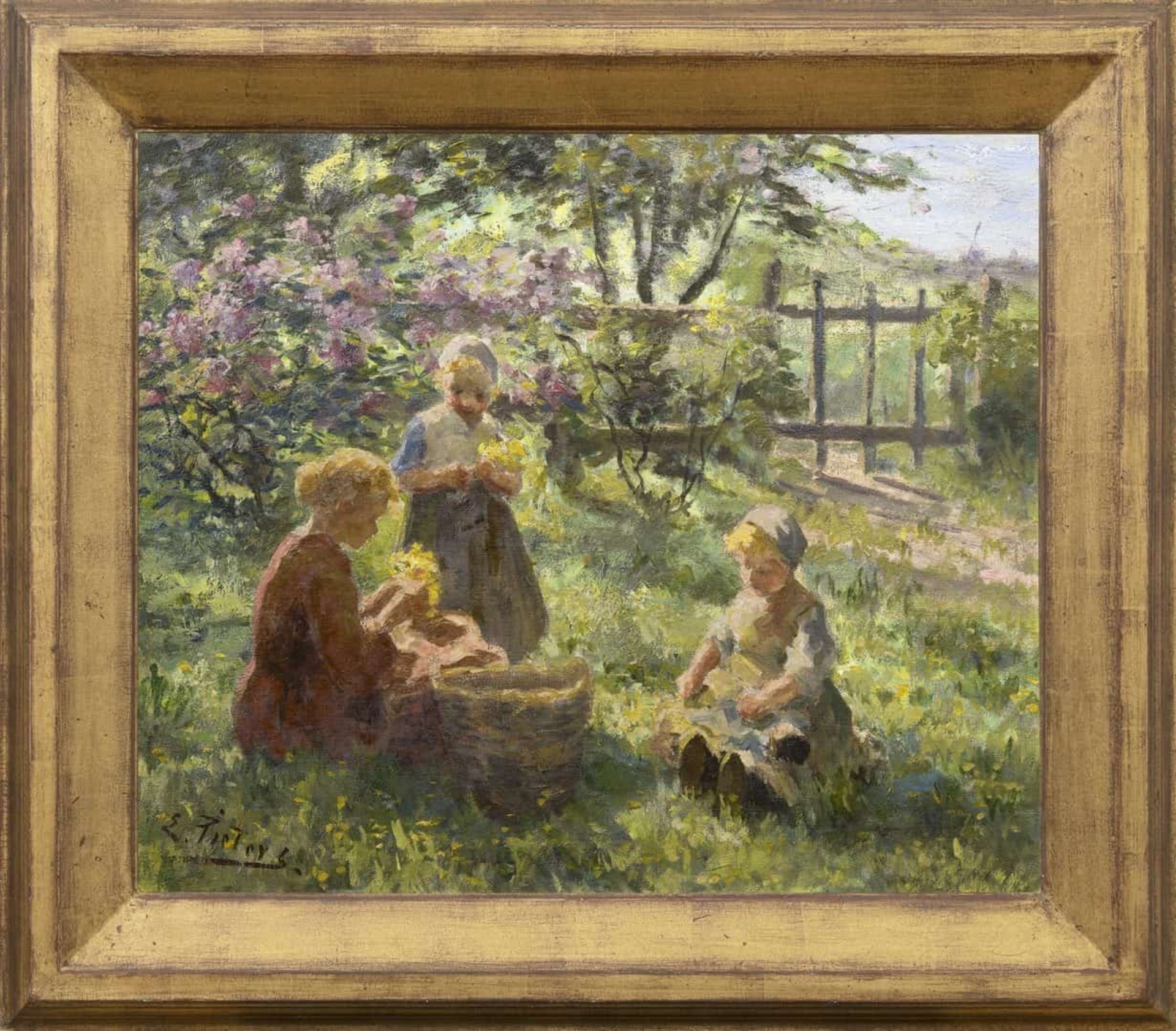Johan ‘Joop’ Kropff: Bloemen plukken (in lijst)