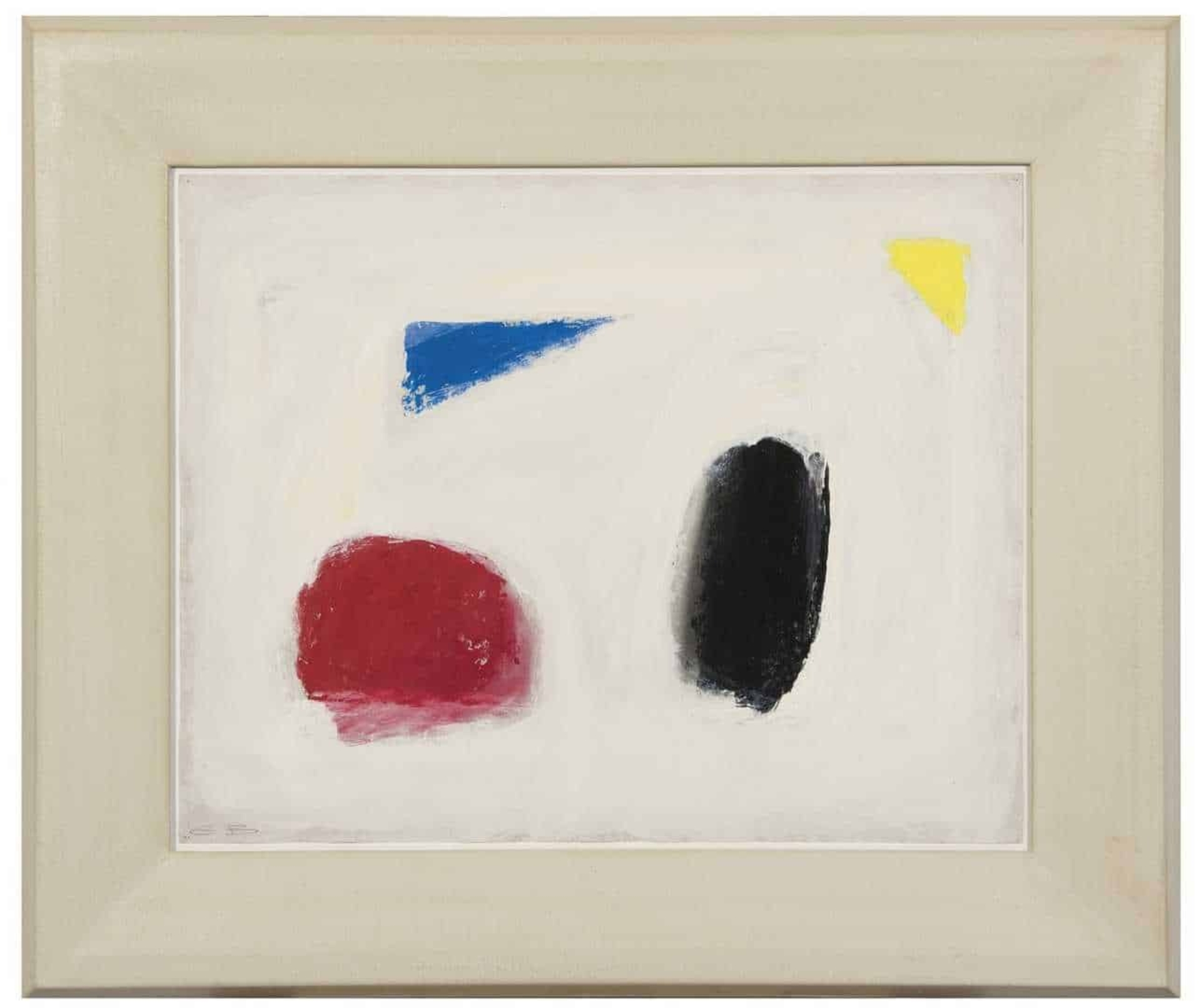 Eugène Brands: Compositie met primaire kleuren (in lijst)
