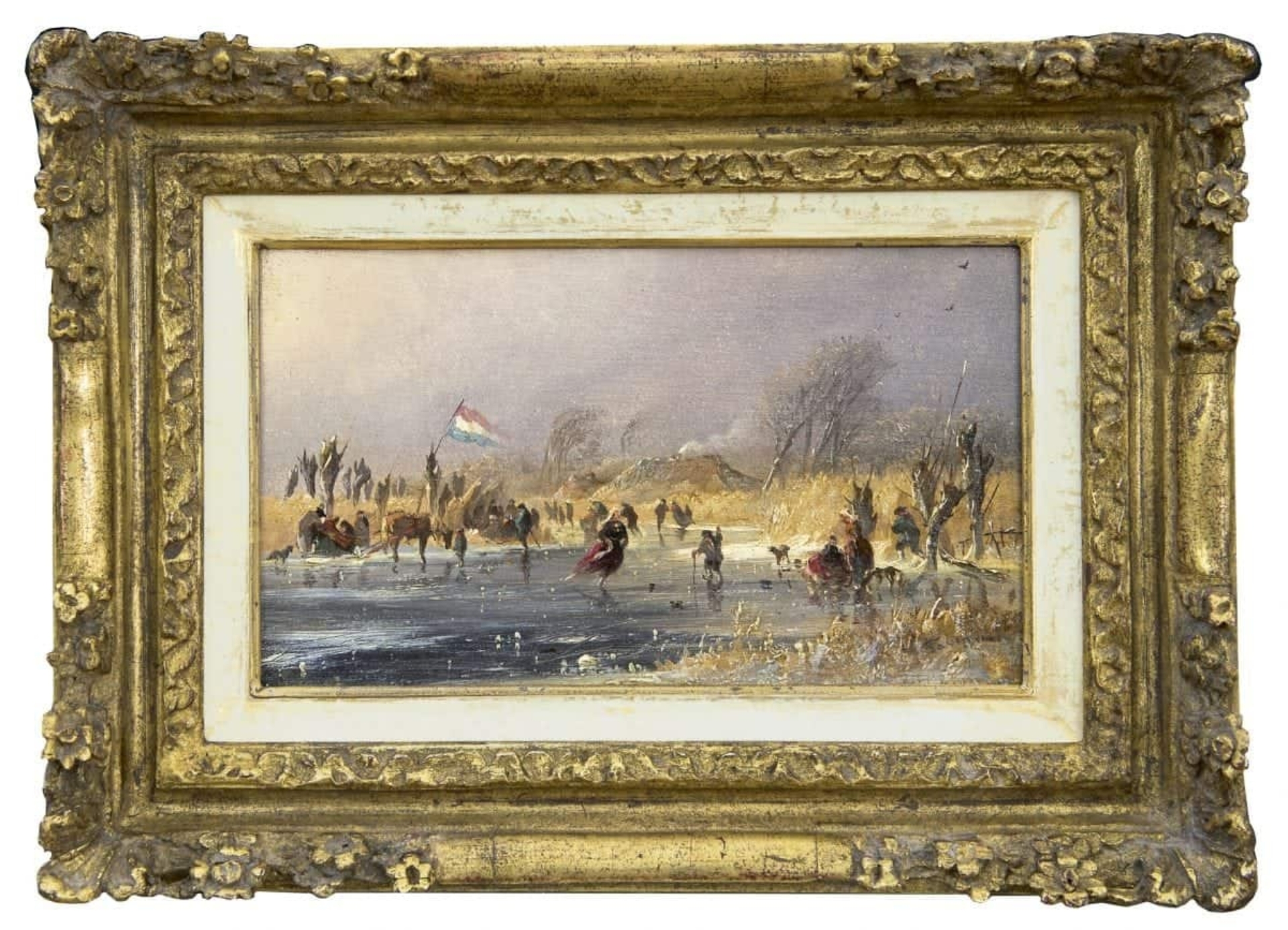 Johannes Tavenraat: Hollands ijsgezicht (in lijst)