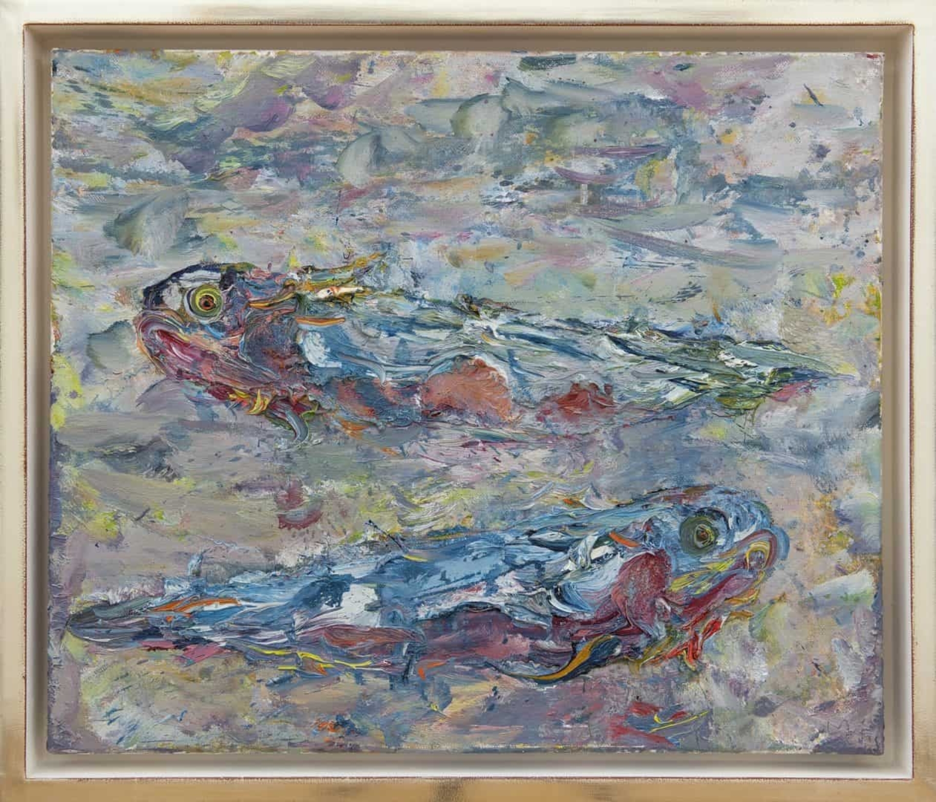 Marc Mulders: Twee vissen (in lijst)