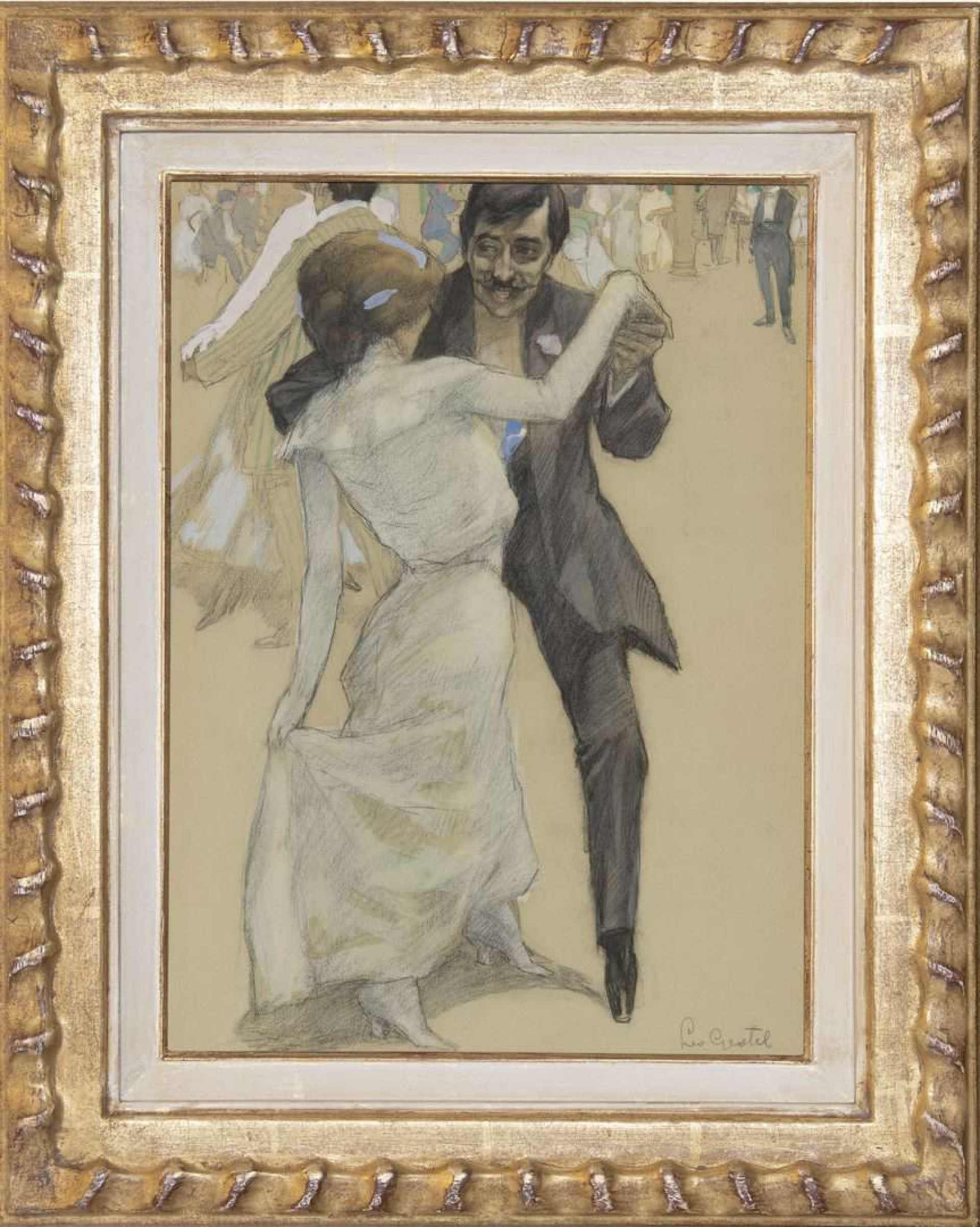 Leo Gestel: Dansend paar (in lijst)