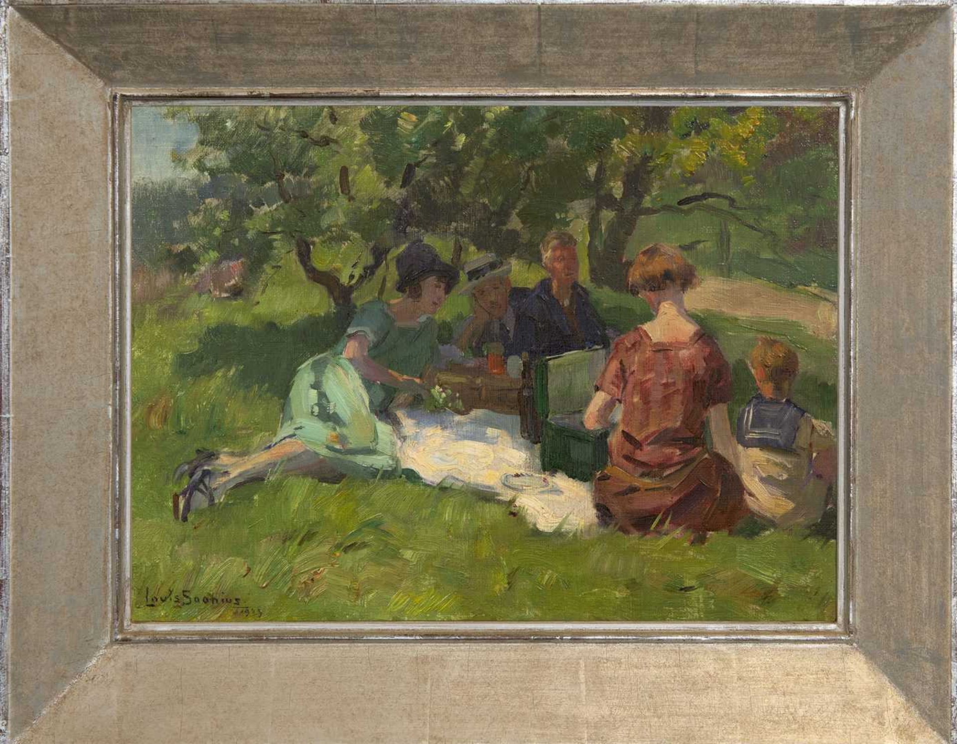 Louis Soonius: Picknicken in het park (in lijst)