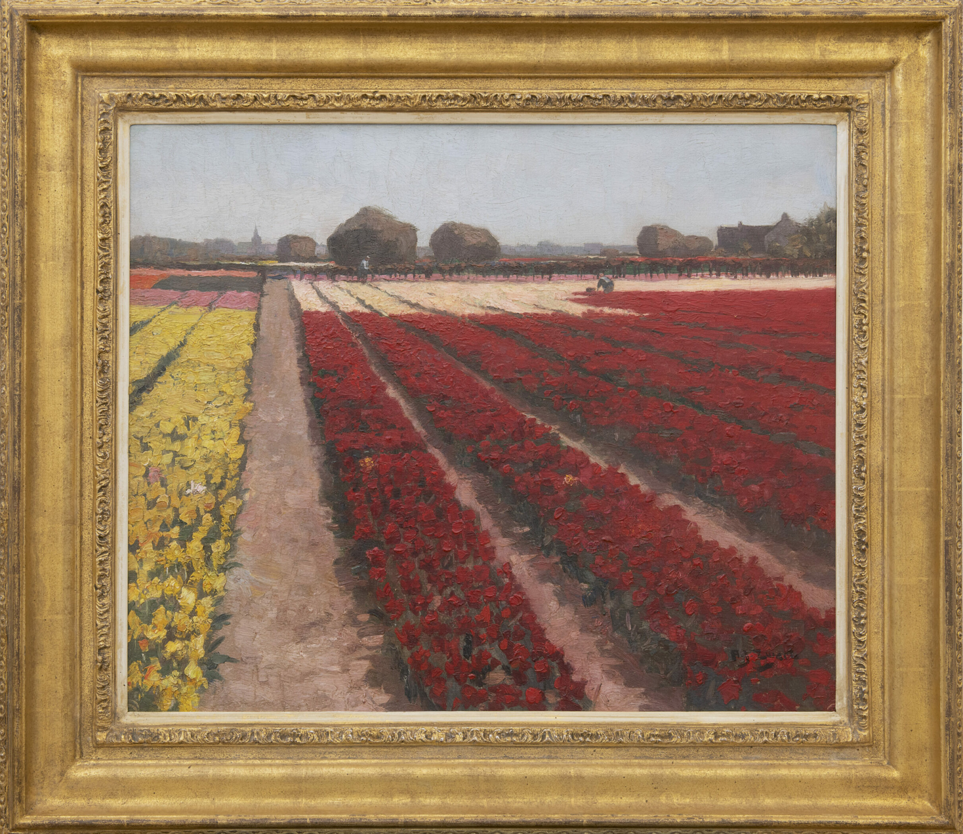 Arie Zwart: Kleurrijk bloemenveld (in lijst)