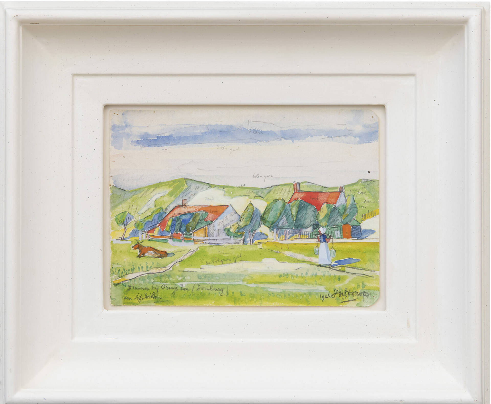 Jan Toorop: Duinhuizen bij Domburg (in lijst)