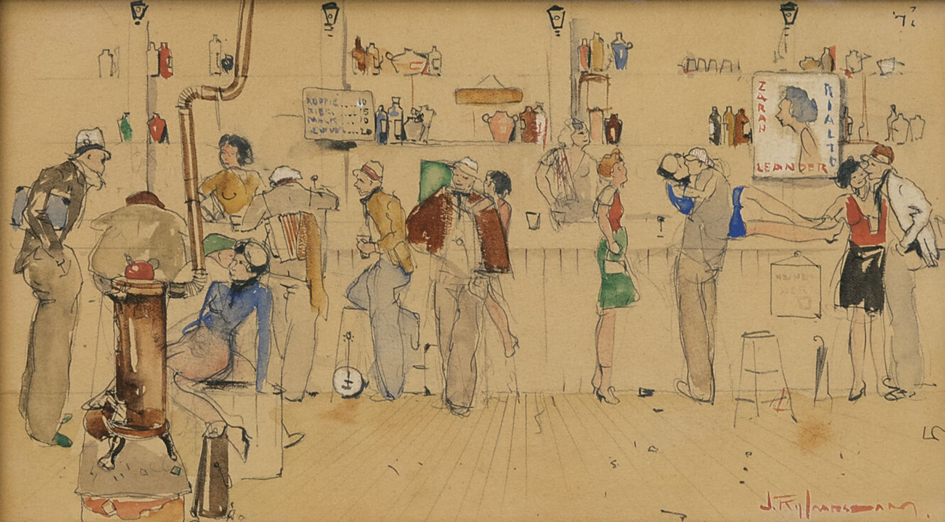 Jan Rijlaarsdam: Caféscène