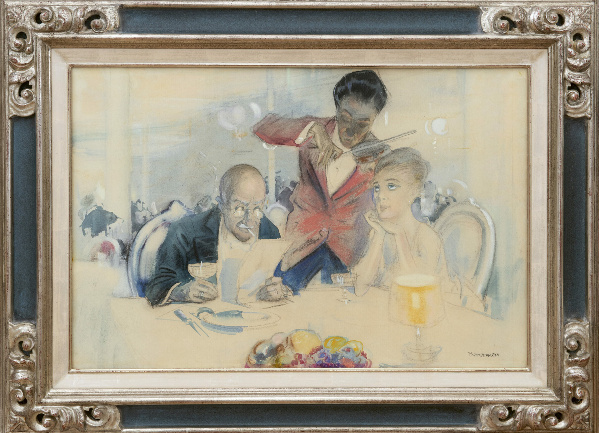 Piet van der Hem: Een romantisch diner (in lijst)