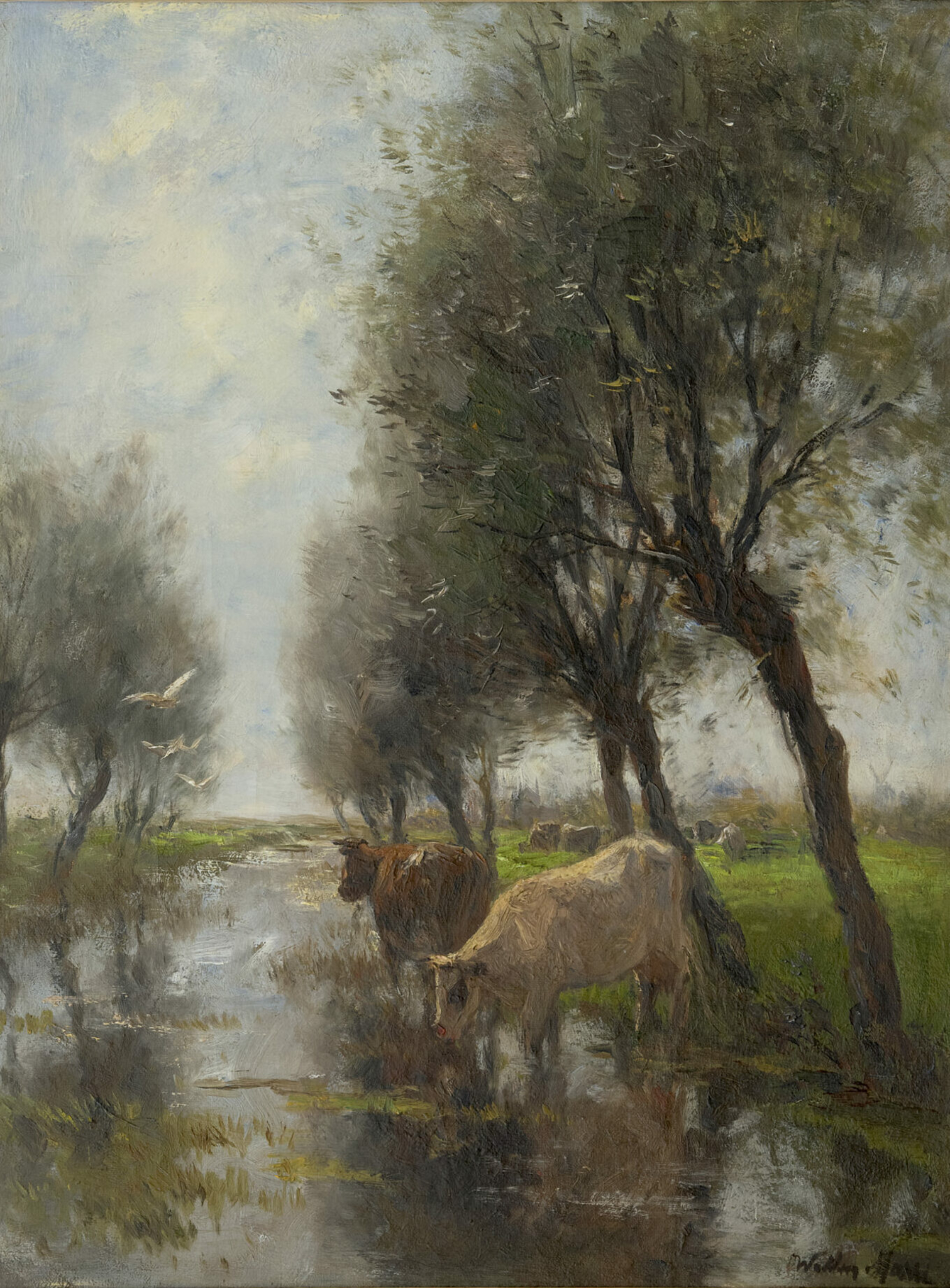 Willem Maris: Koeien aan de waterkant